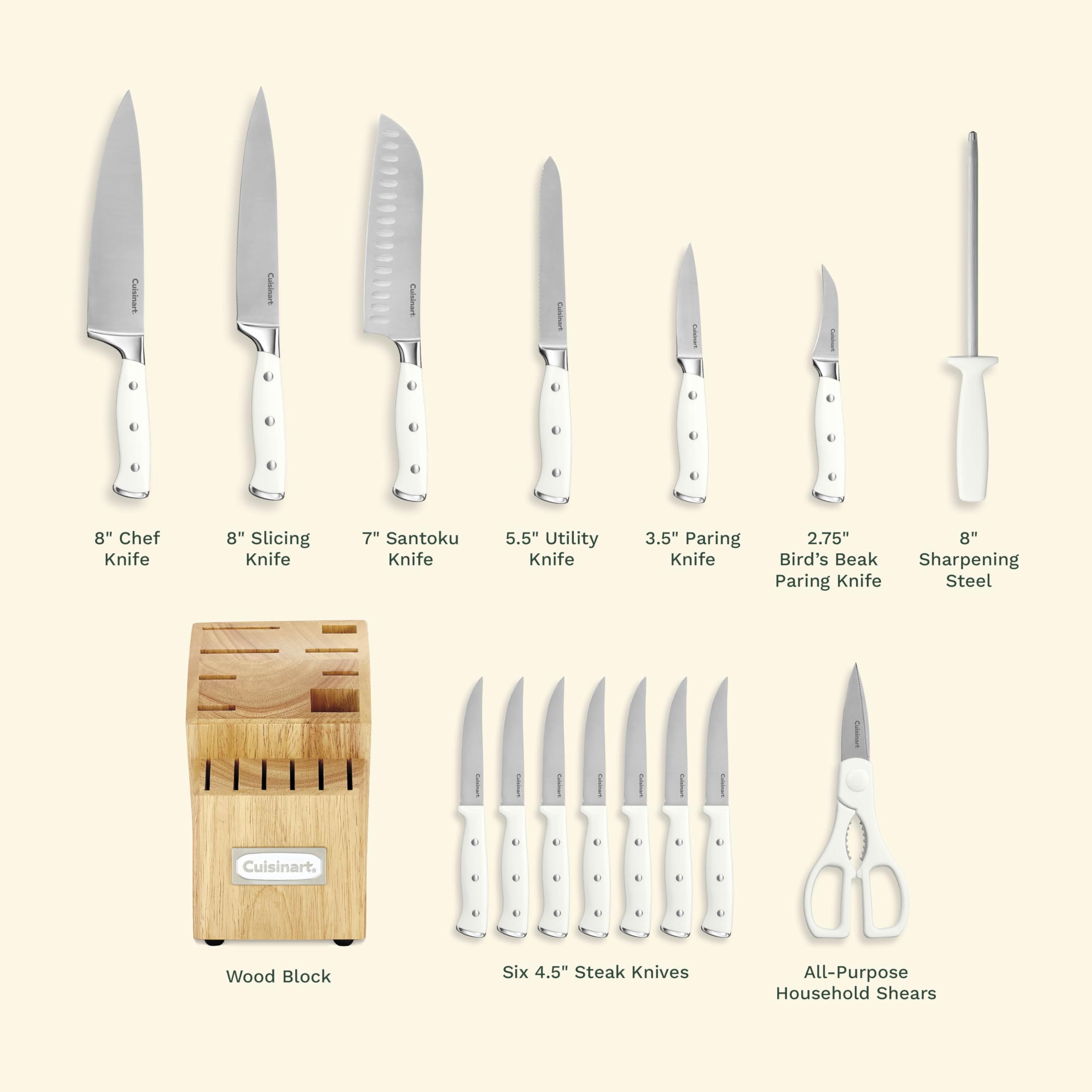 cuisinart-classic-forged-triple-rivet-15-piece-knife-set-with-block-high-carbon- image 5
