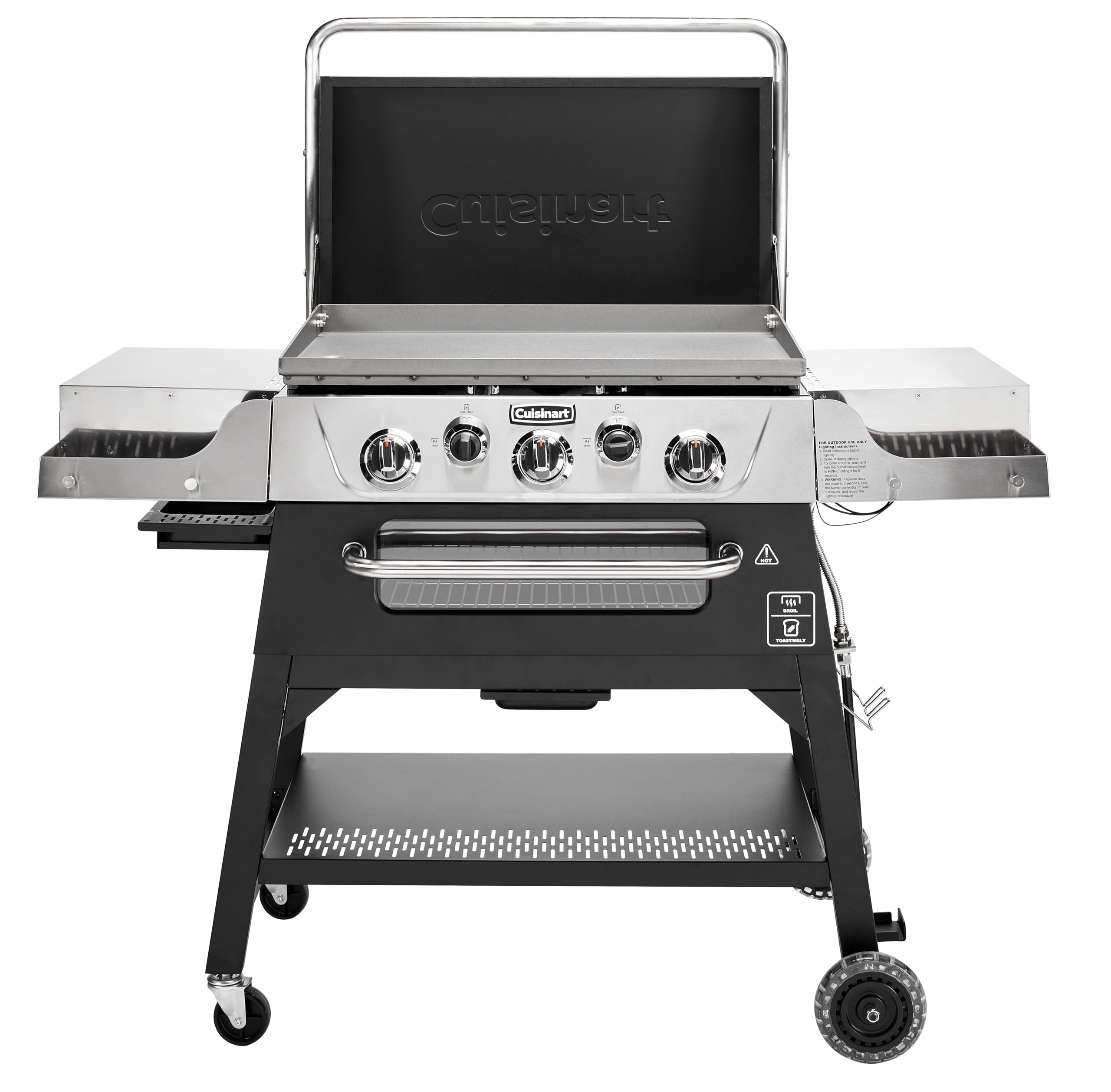 cuisinart-28-outdoor-griddler-broiler-combo-2-in-1-carbon-steel-flat-top-grill-a image 1