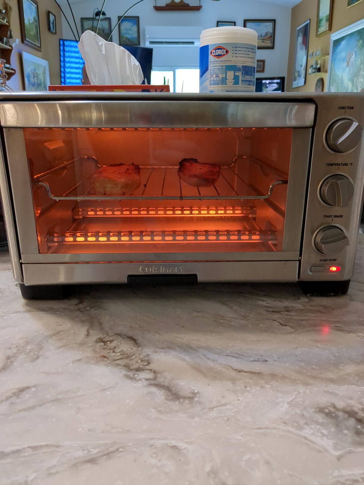 Works well, but door gets hot