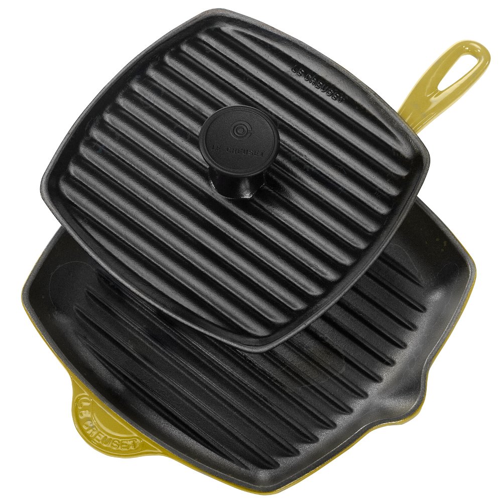 le-creuset-panini-press-skillet-grill-set-10-1-4-square-skillet-grill-9-ribbed-p image 1