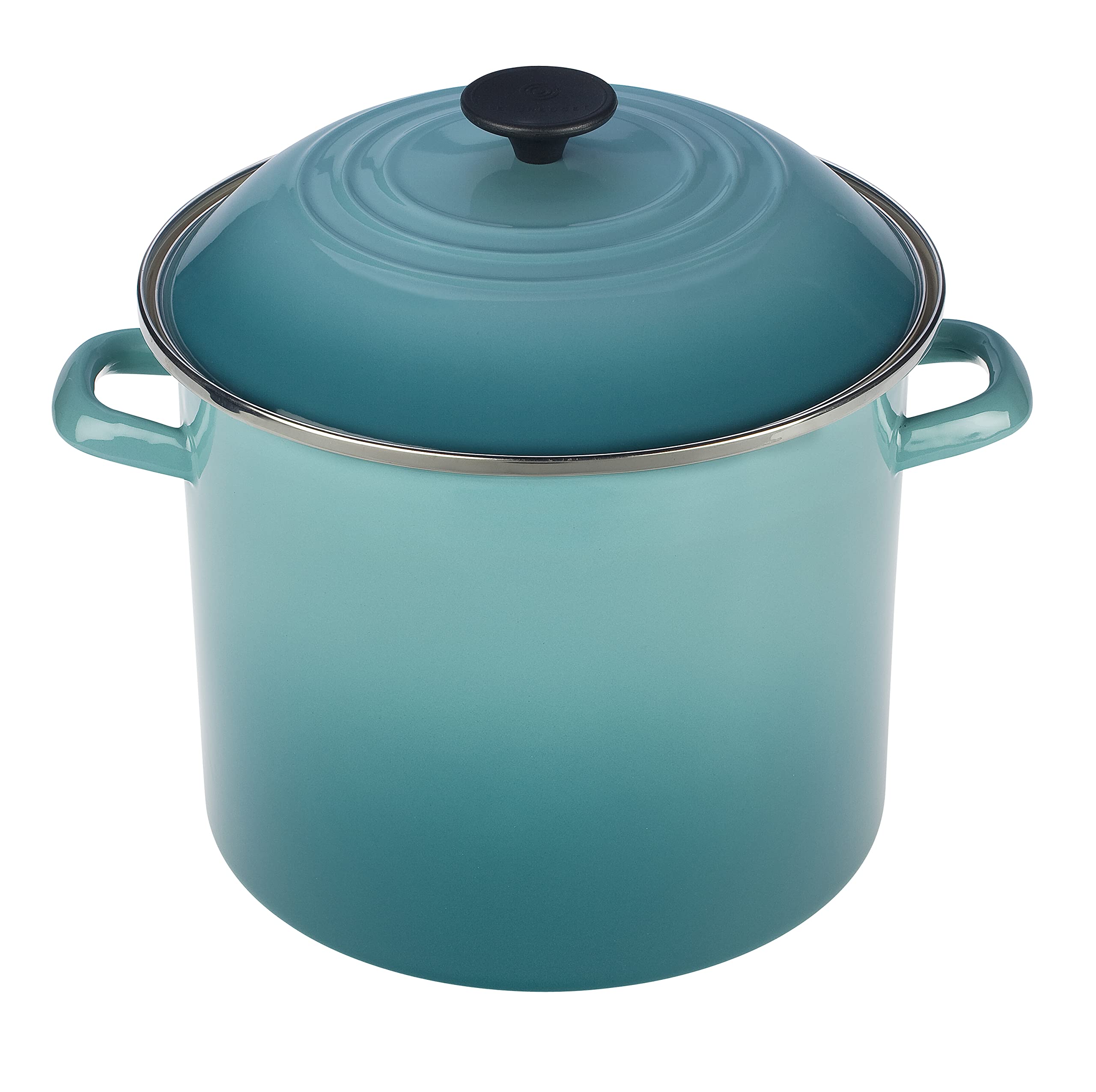 le-creuset-enamel-on-steel-stockpot-8-qt-caribbean-durable-porcelain-enamel-all- image 1