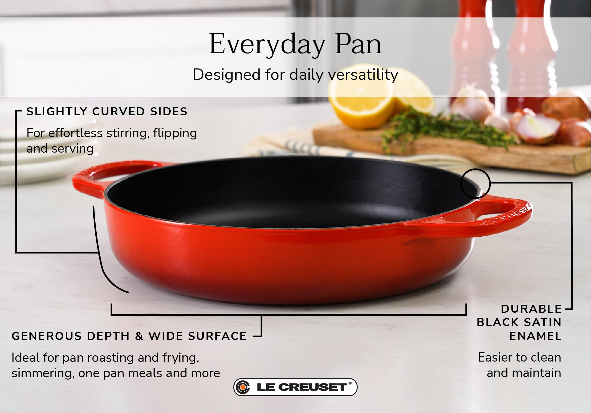 le-creuset-enameled-cast-iron-signature-everyday-pan-11-olive image 5