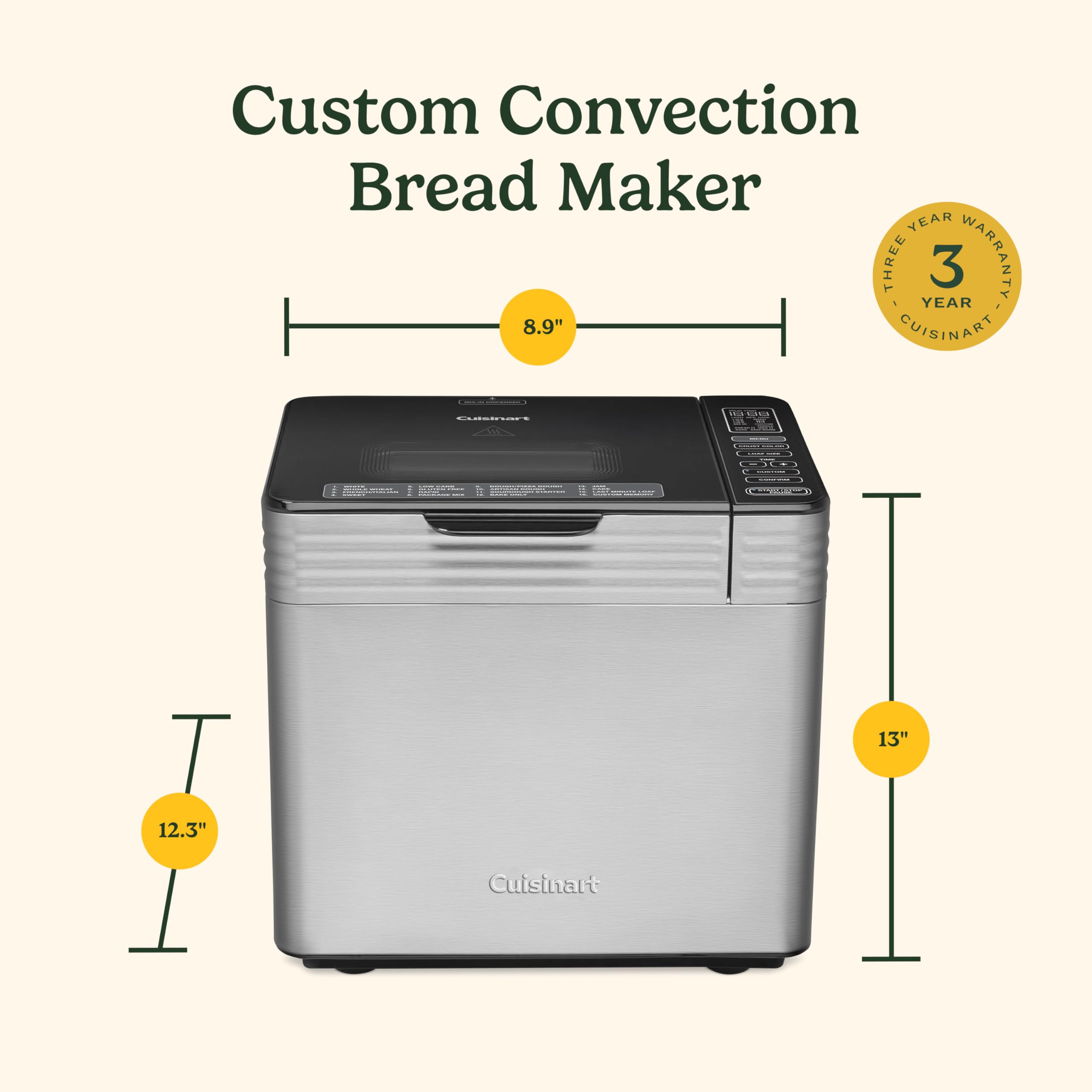 cuisinart-cbk-210-convection-bread-maker-machine-stainless-steel-16-menu-options image 8