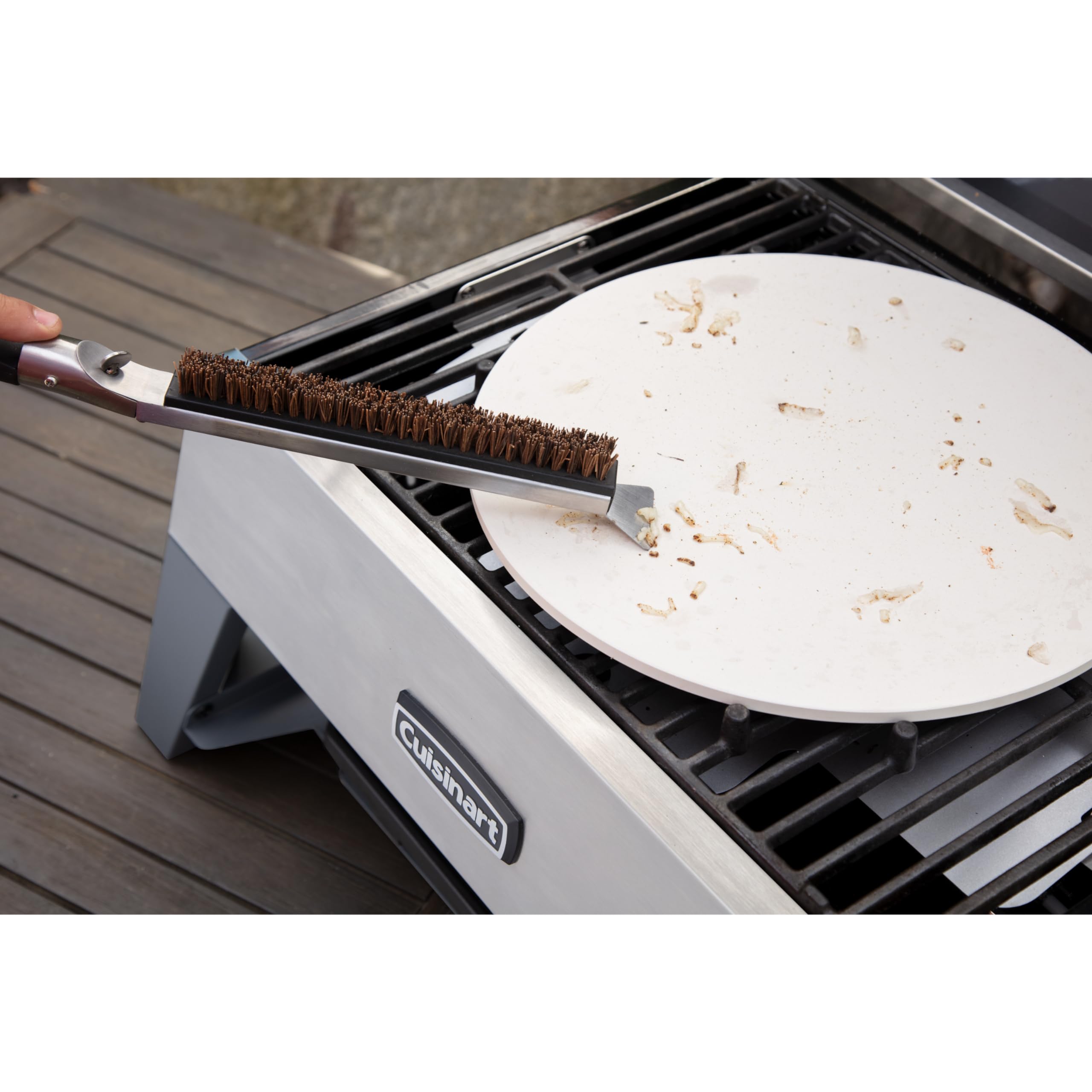 cuisinart-ccb-399-pizza-stone-cleaning-brush-with-palm-stalk-bristles-and-steel- image 8