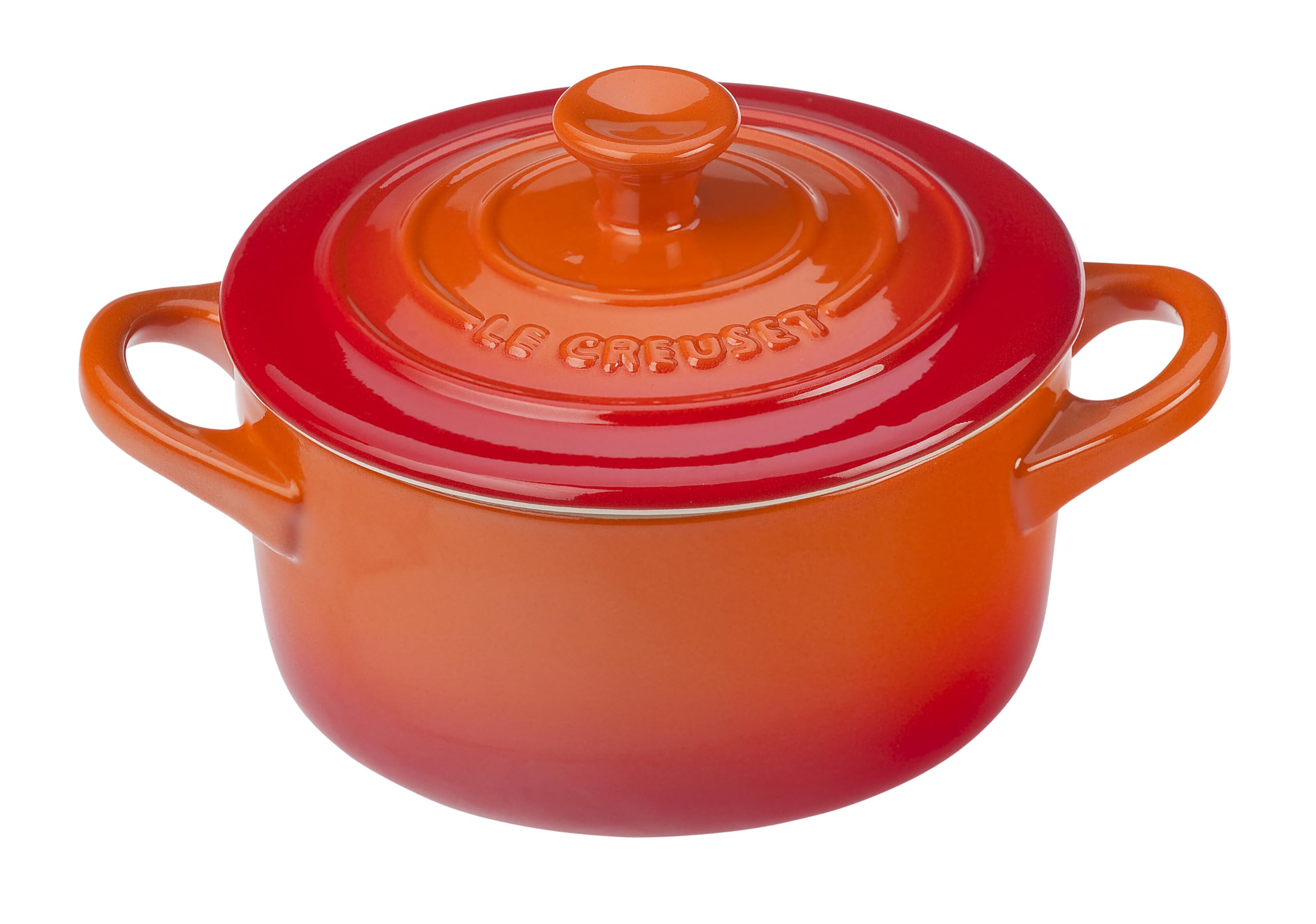 le-creuset-stoneware-set-of-4-mini-cocottes-with-cookbook-8-oz-each-flame-oven-f image 2