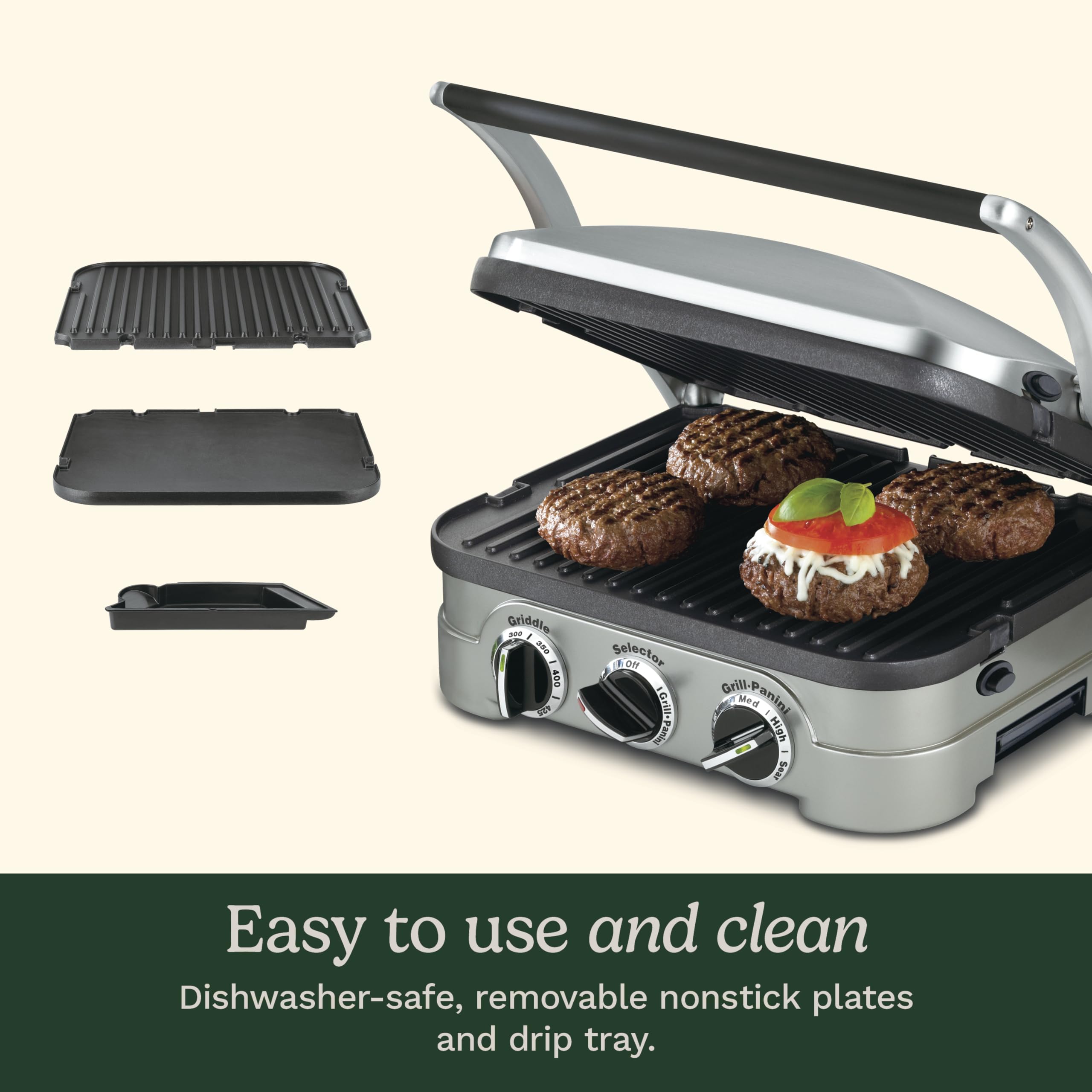 cuisinart-gr-4nnas-griddler-5-in-1-indoor-grill-panini-press-stainless-steel image 6