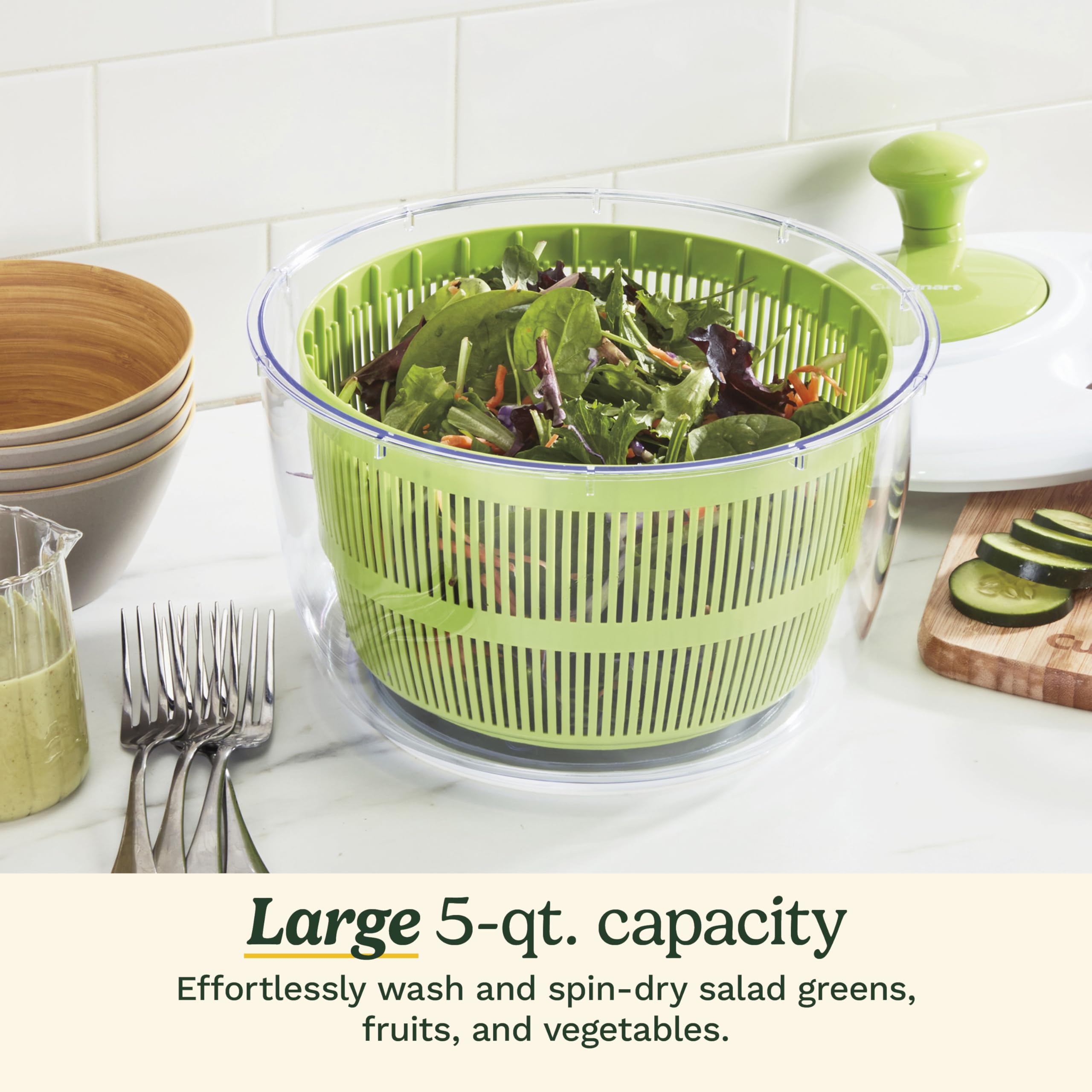 cuisinart-large-5-quart-spin-stop-salad-spinner-ctg-00-sas1-green-white image 3