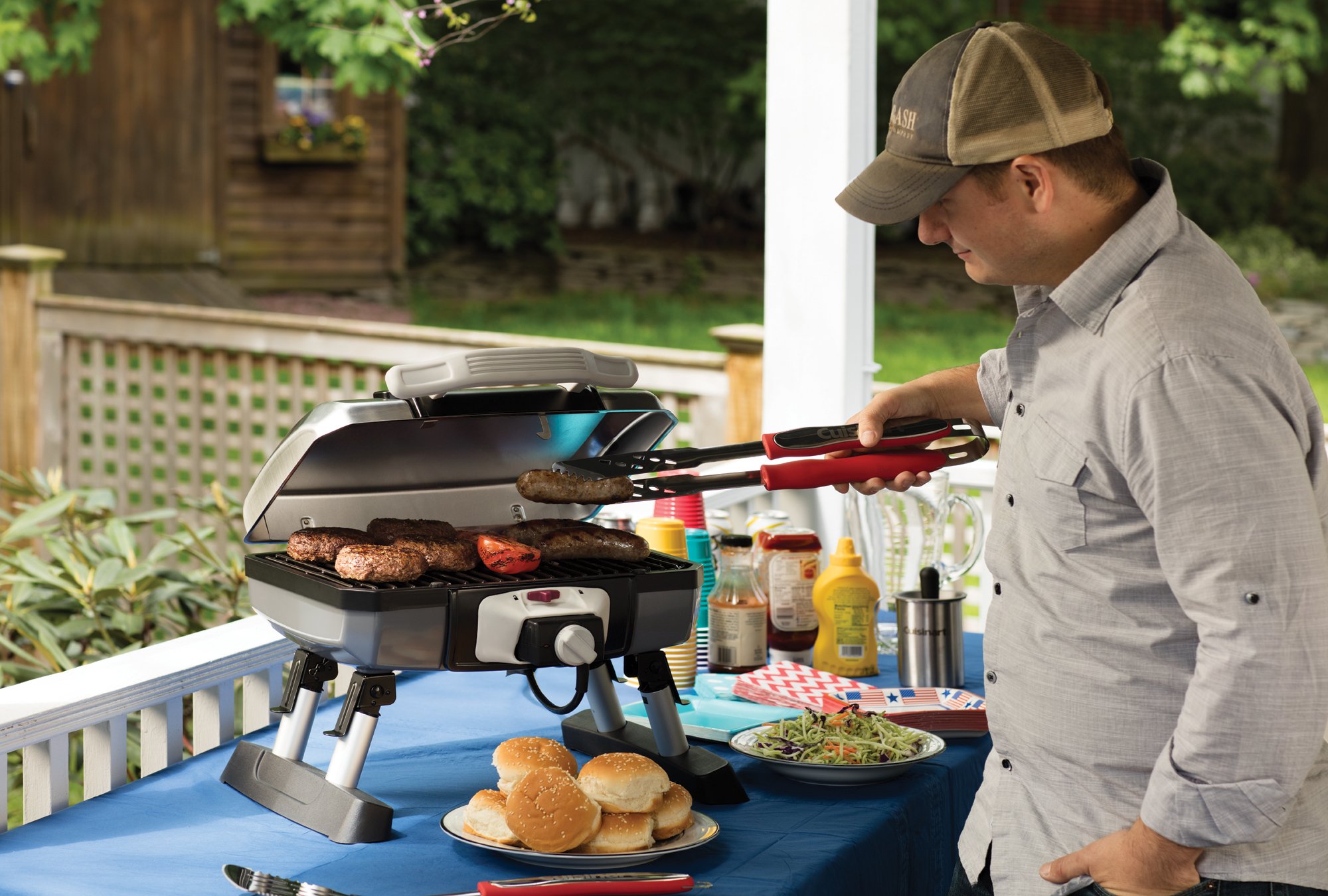 cuisinart-cgs-134bl-3-piece-stainless-steel-bbq-grilling-tool-set-with-grill-glo image 2