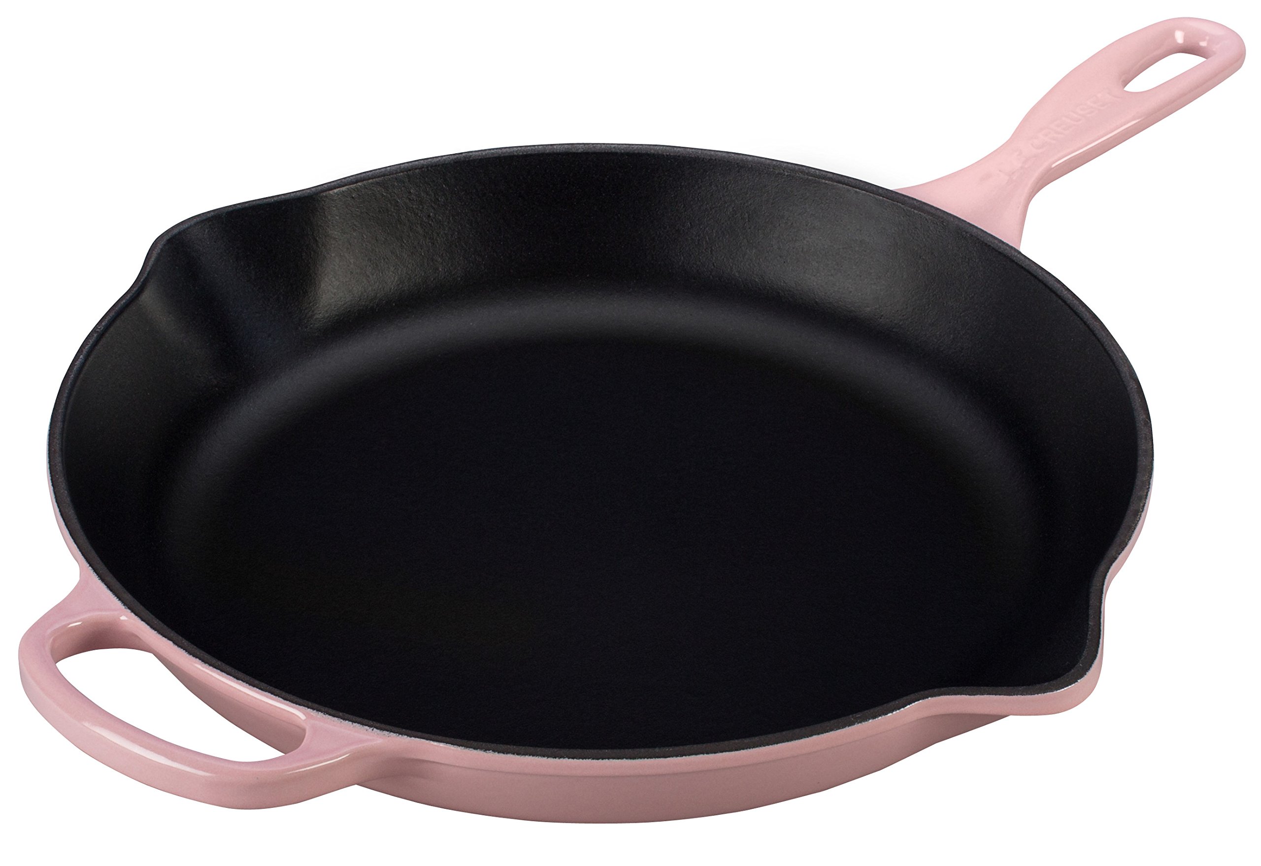 le-creuset-signature-cast-iron-handle-skillet-11-75-inch-hibiscus-enameled-cast- image 2