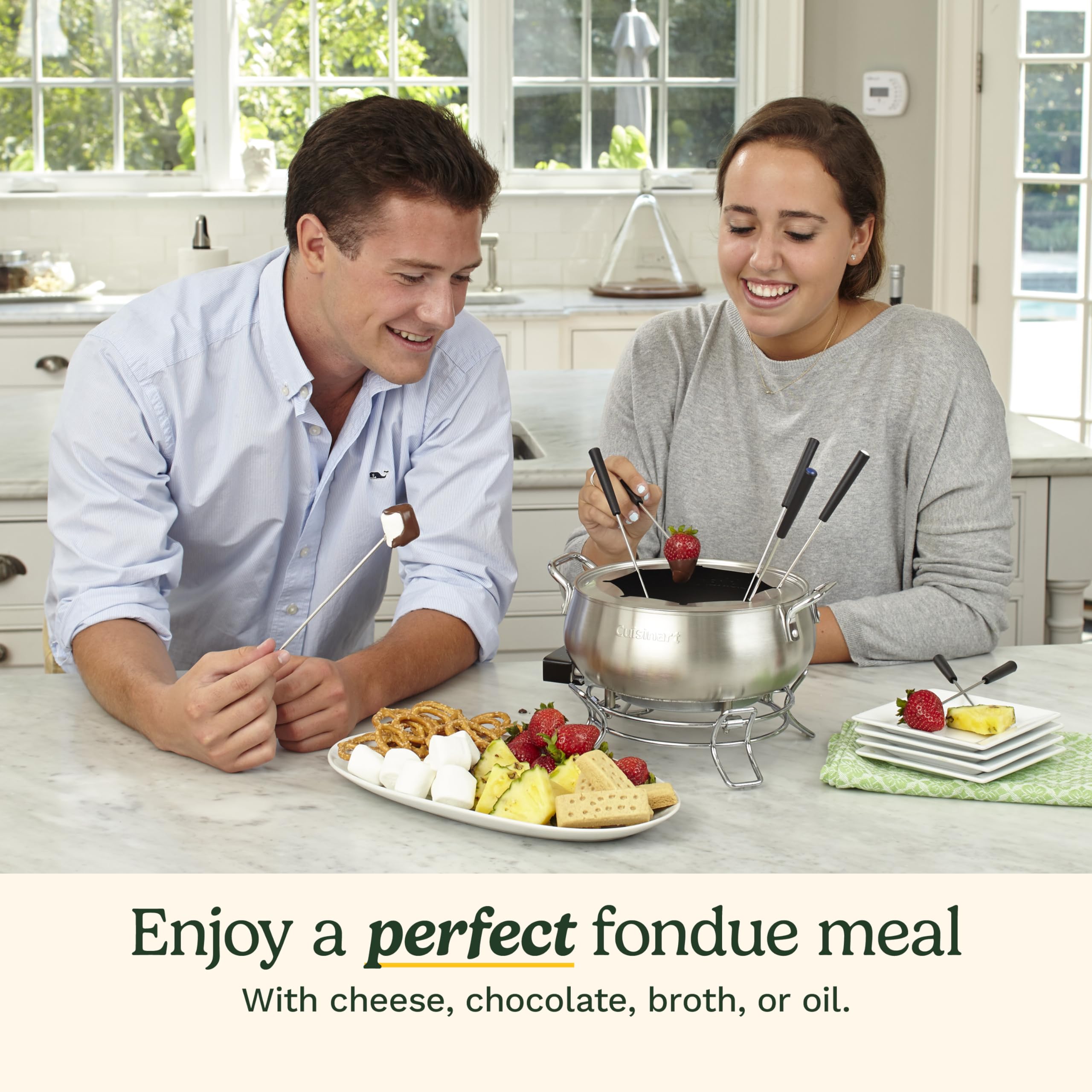 cuisinart-3-quart-stainless-steel-electric-fondue-pot-set-cfo-3ssnas-8-forks-tem image 4