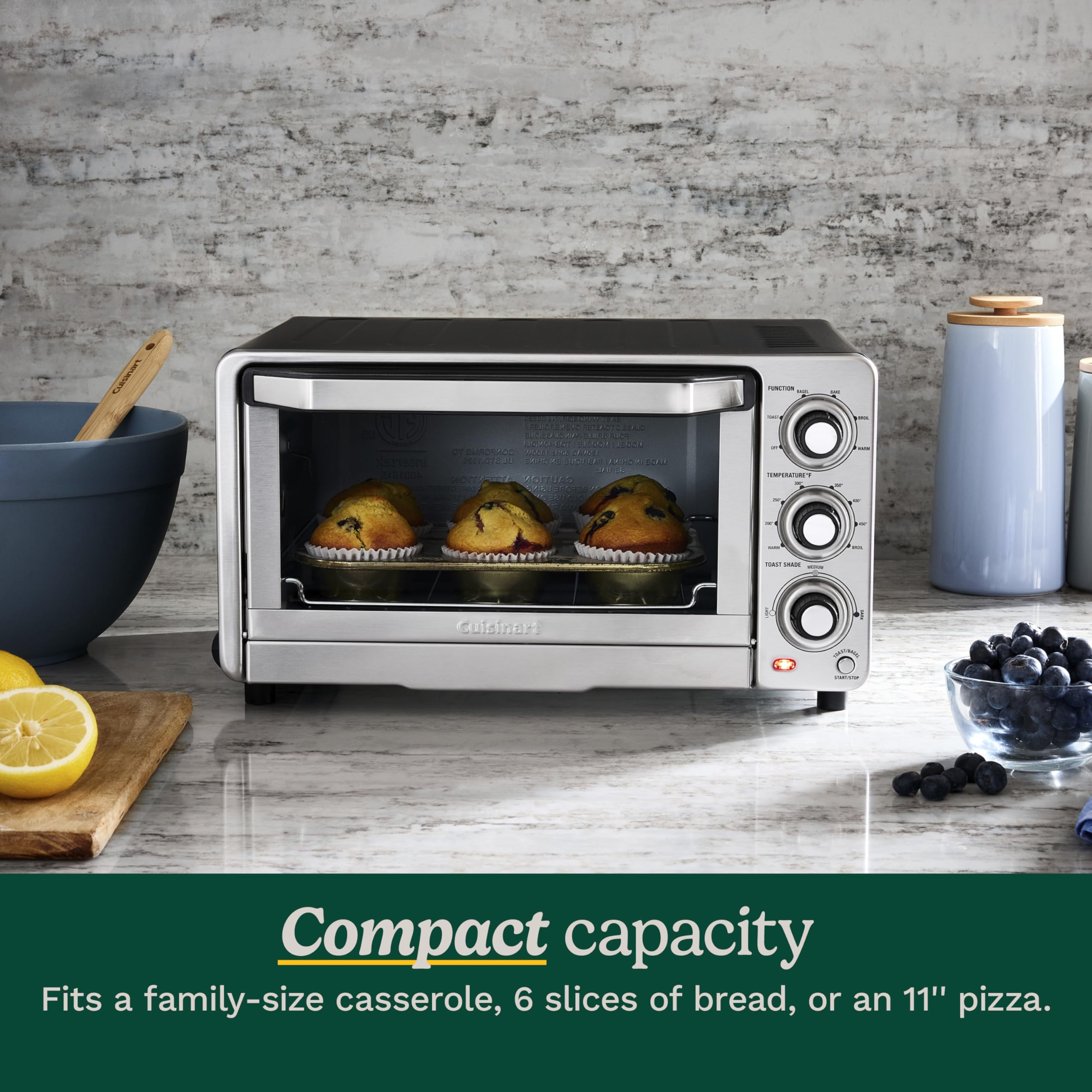 cuisinart-custom-classic-toaster-oven-broiler-tob-40n-1800w-countertop-oven-with image 3