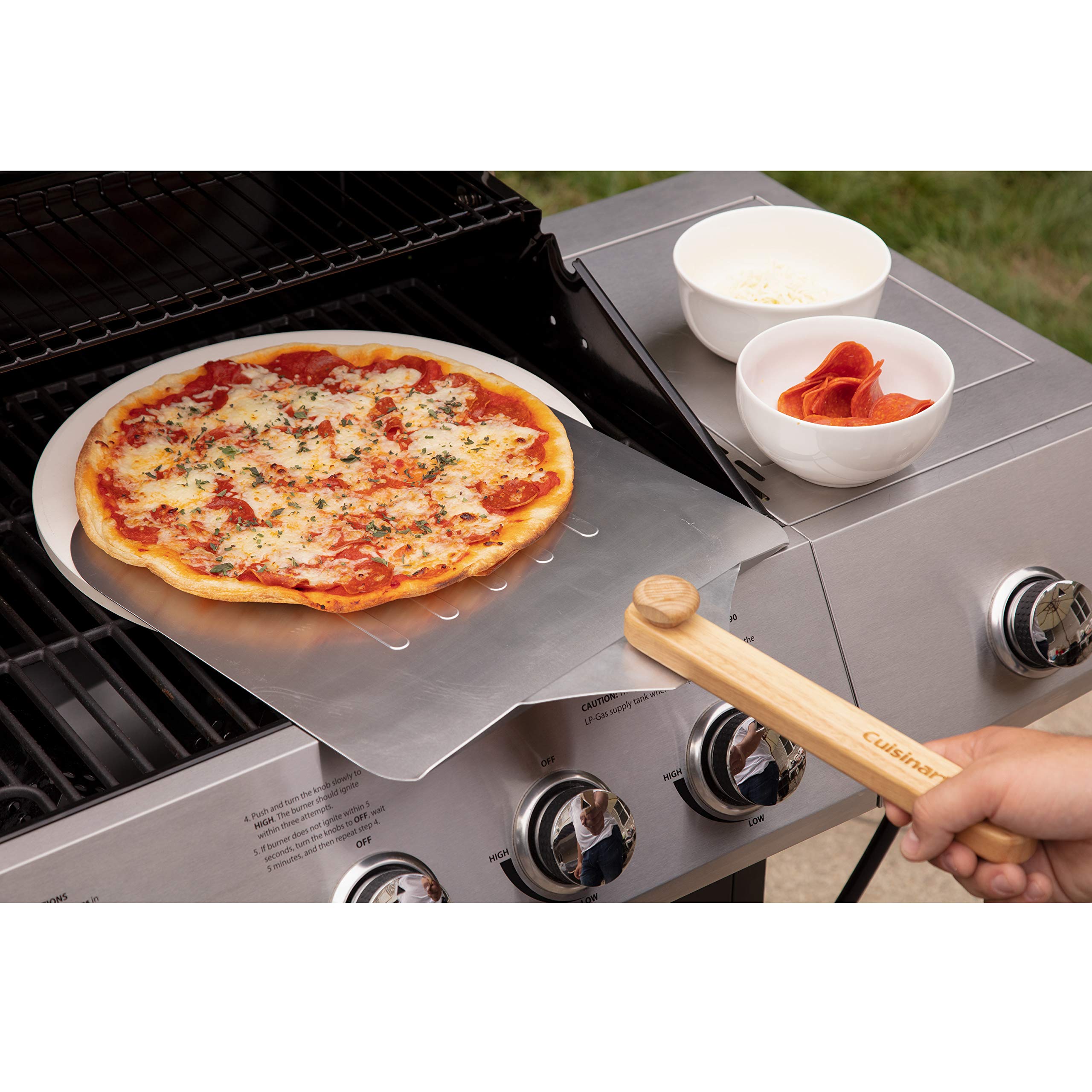 cuisinart-3-piece-deluxe-pizza-grilling-pack-14-pizza-stone-peel-cutter image 6