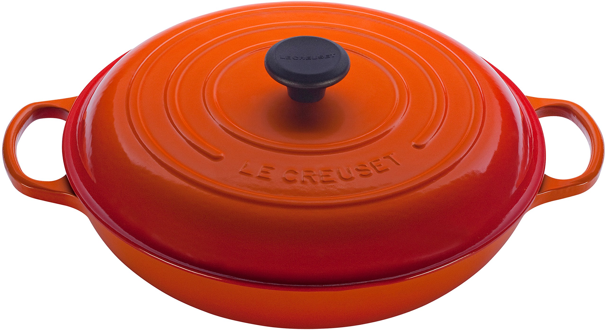 le-creuset-signature-enameled-cast-iron-braiser-3-5-qt-flame image 1