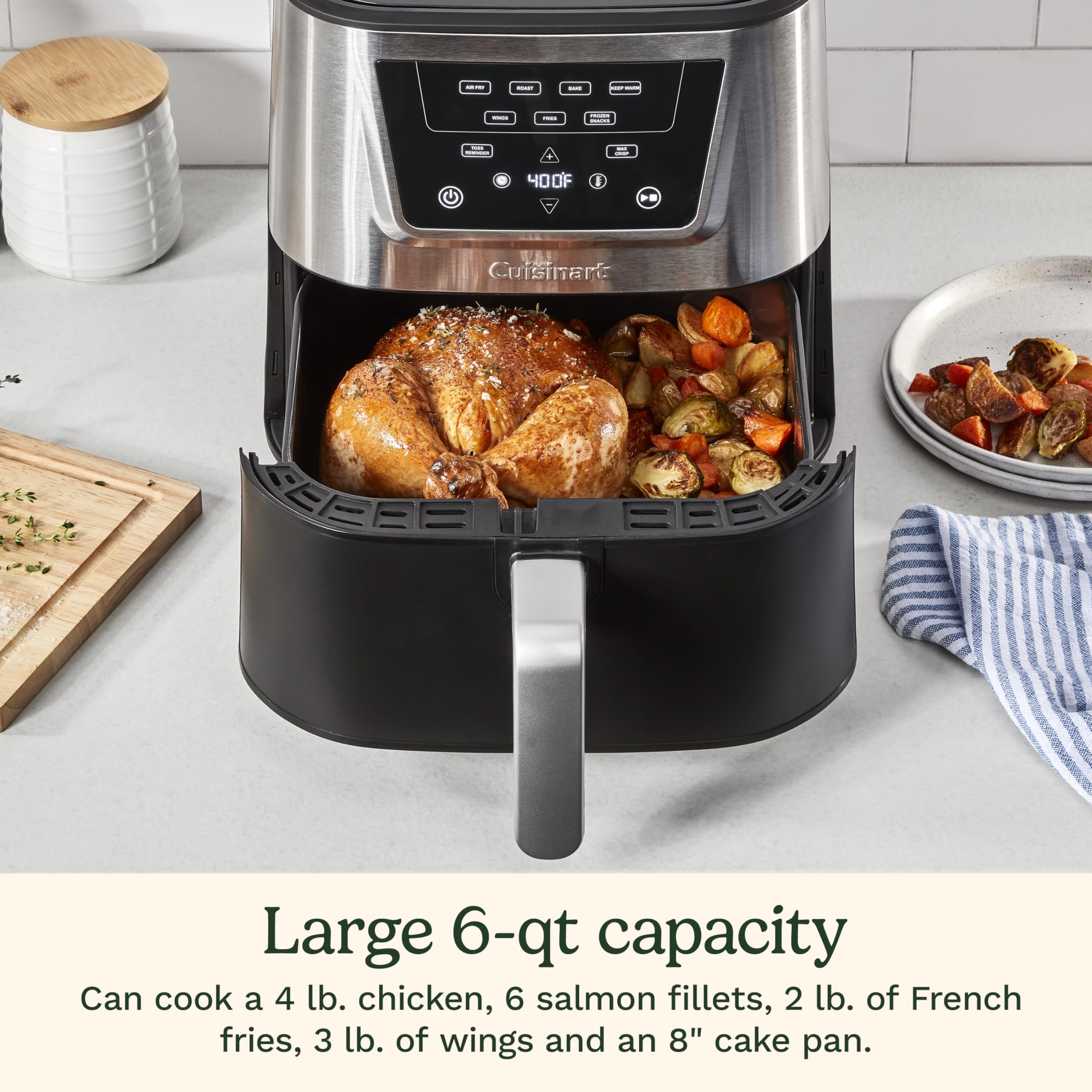cuisinart-air-fryer-large-6-quart-basket-with-4-cooking-functions-3-presets-pfas image 4