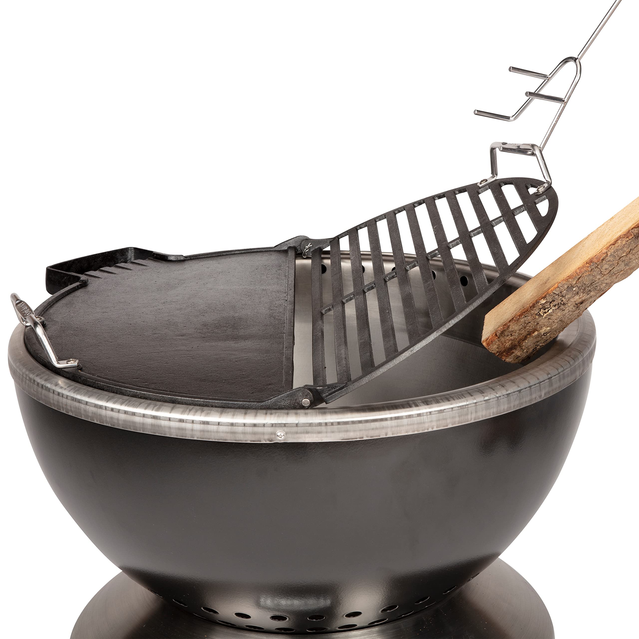 cuisinart-cha-830-cleanburn-fire-pit-griddle-grill-top-pre-seasoned-cast-iron image 2