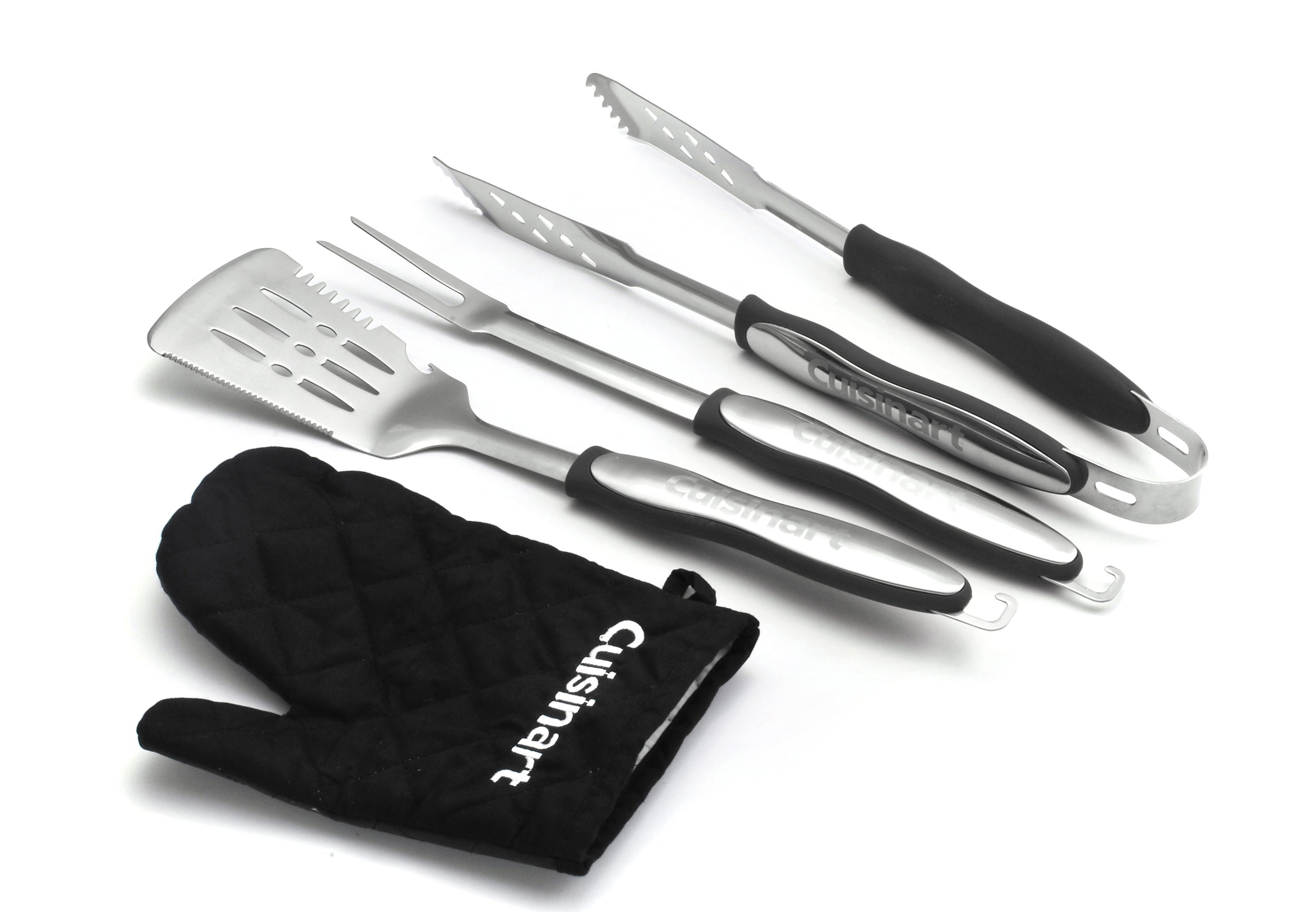 cuisinart-cgs-134bl-3-piece-stainless-steel-bbq-grilling-tool-set-with-grill-glo image 1