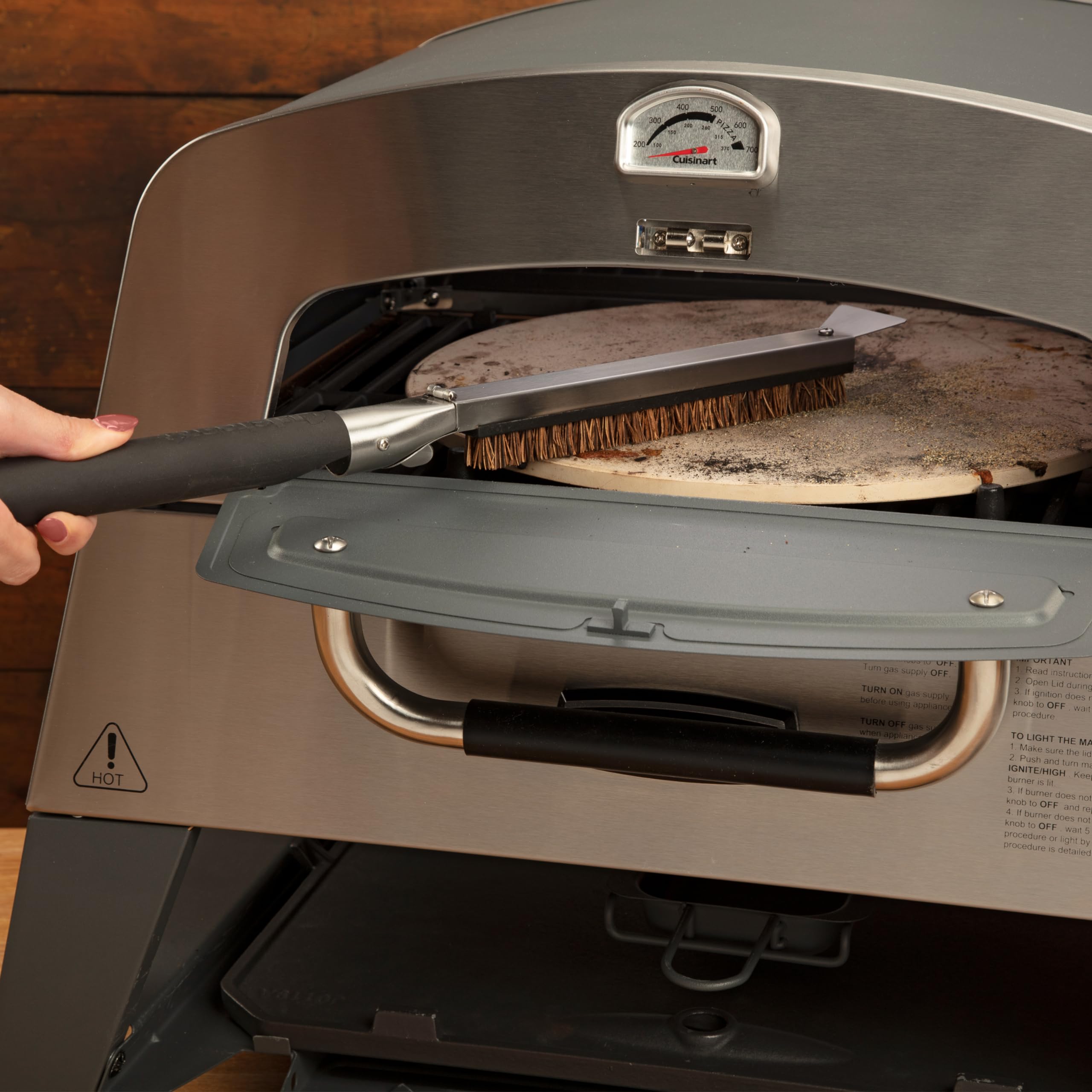 cuisinart-ccb-399-pizza-stone-cleaning-brush-with-palm-stalk-bristles-and-steel- image 2