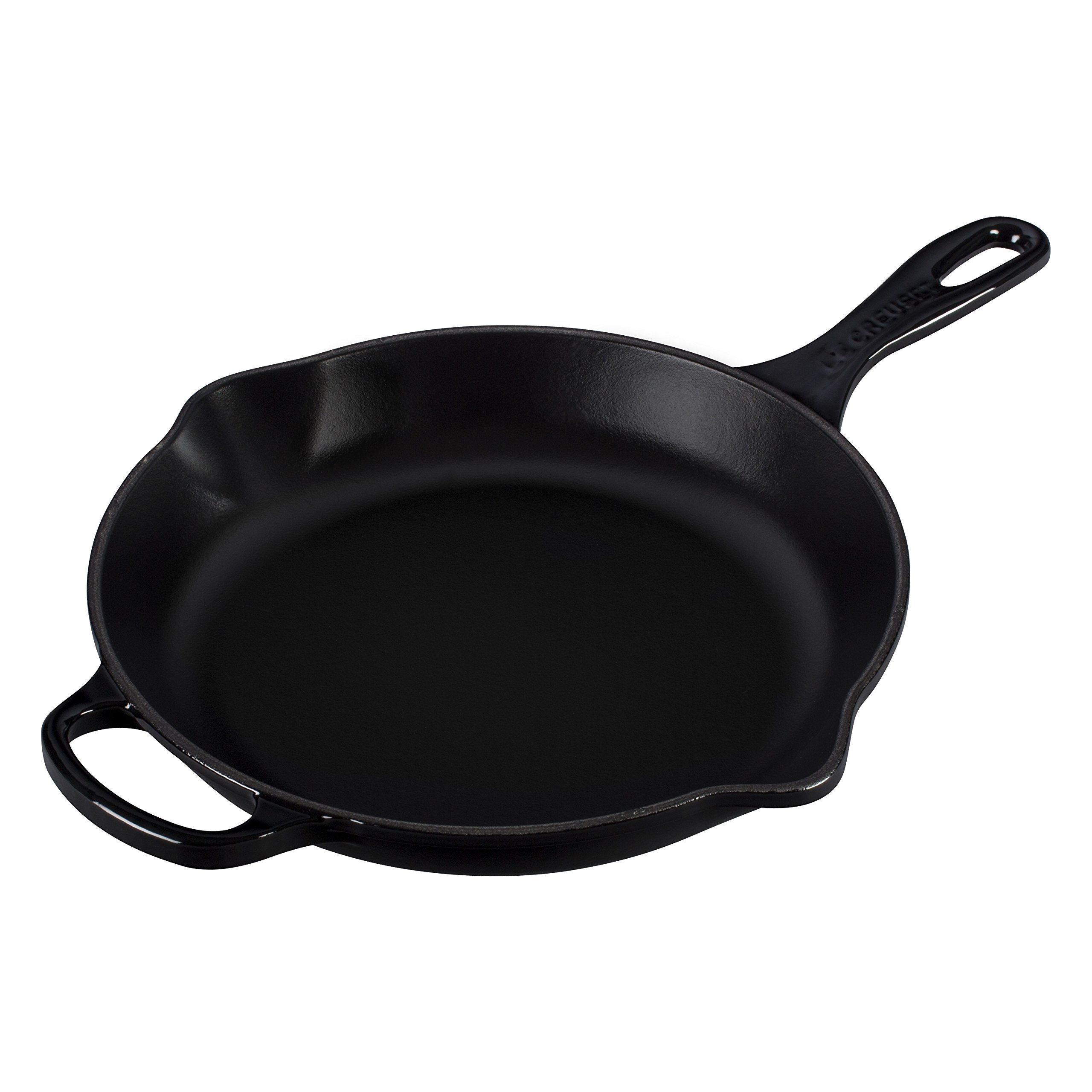 le-creuset-signature-iron-handle-skillet-10-25-inch-black-enameled-cast-iron-fry image 1