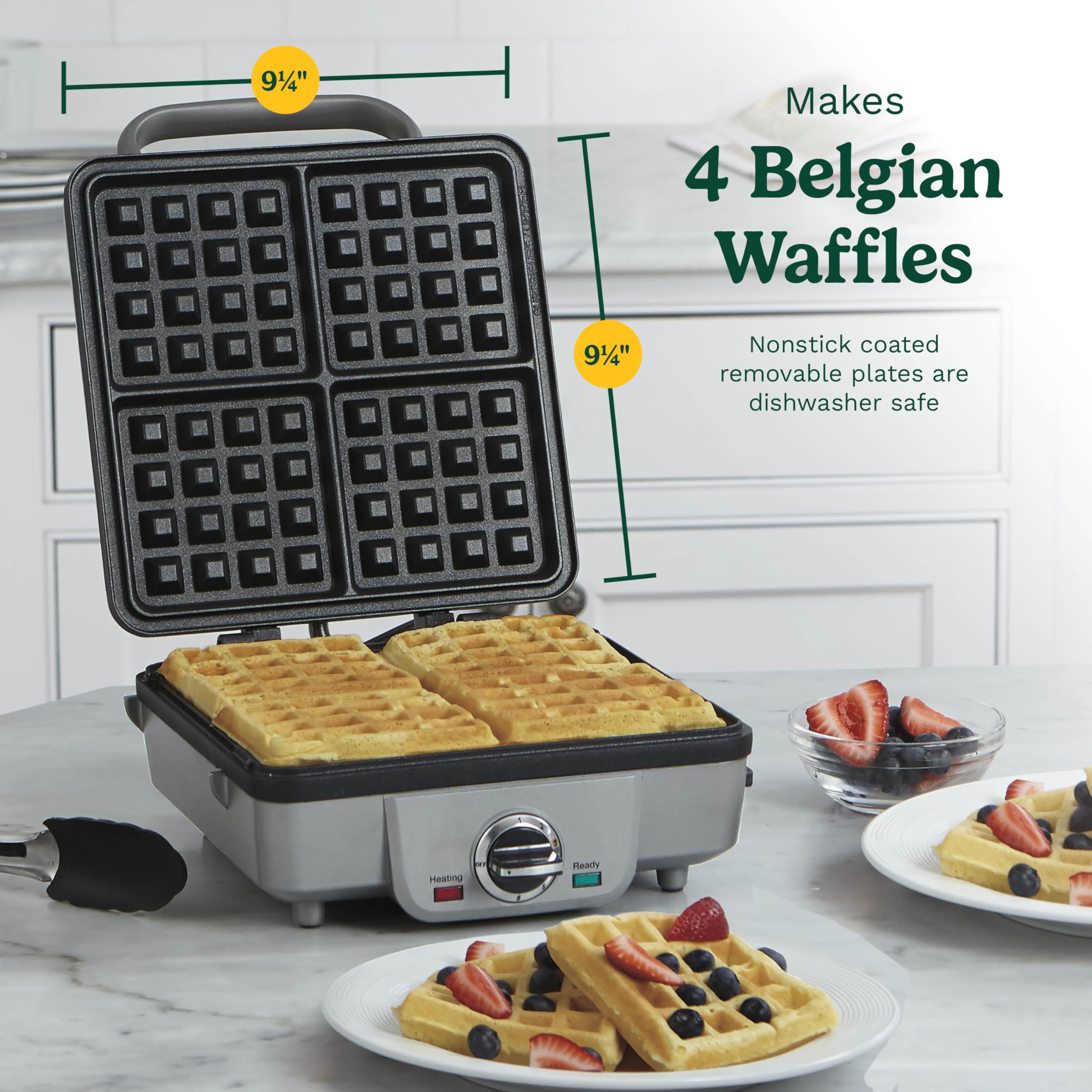 cuisinart-belgian-waffle-maker-with-pancake-plates-6-browning-levels-waf-300p1 image 3