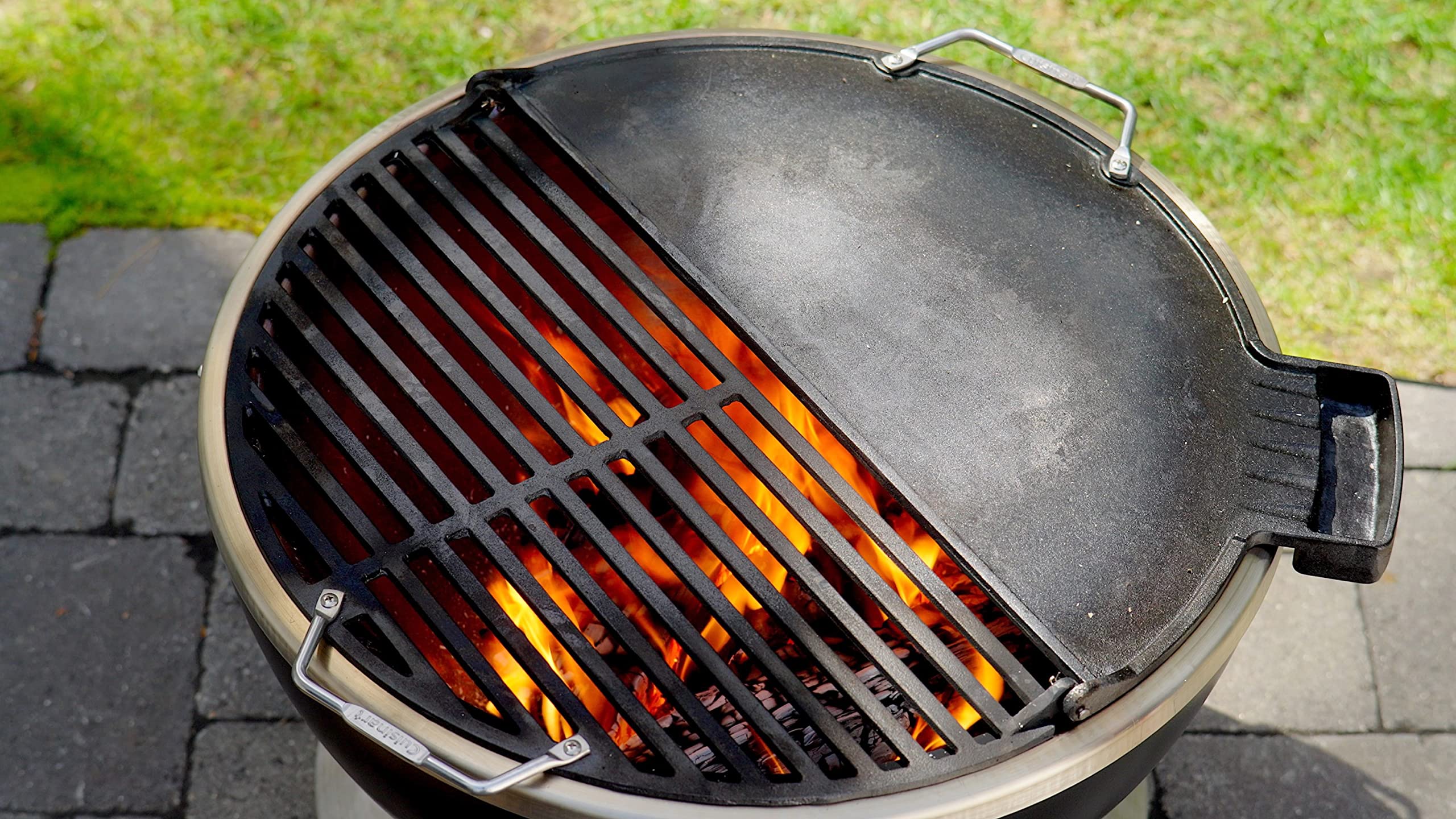 cuisinart-cha-830-cleanburn-fire-pit-griddle-grill-top-pre-seasoned-cast-iron image 3