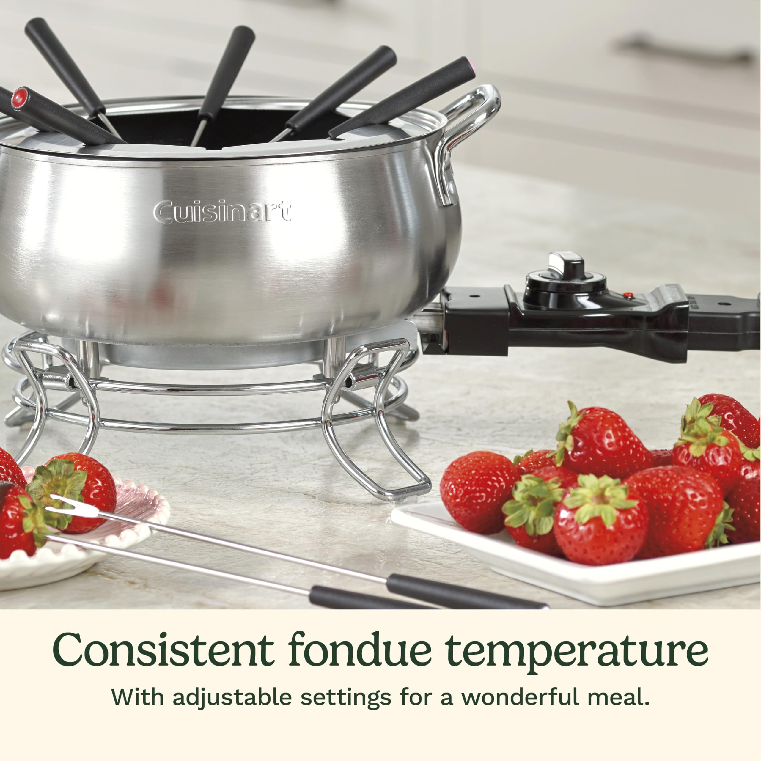 cuisinart-3-quart-stainless-steel-electric-fondue-pot-set-cfo-3ssnas-8-forks-tem image 3
