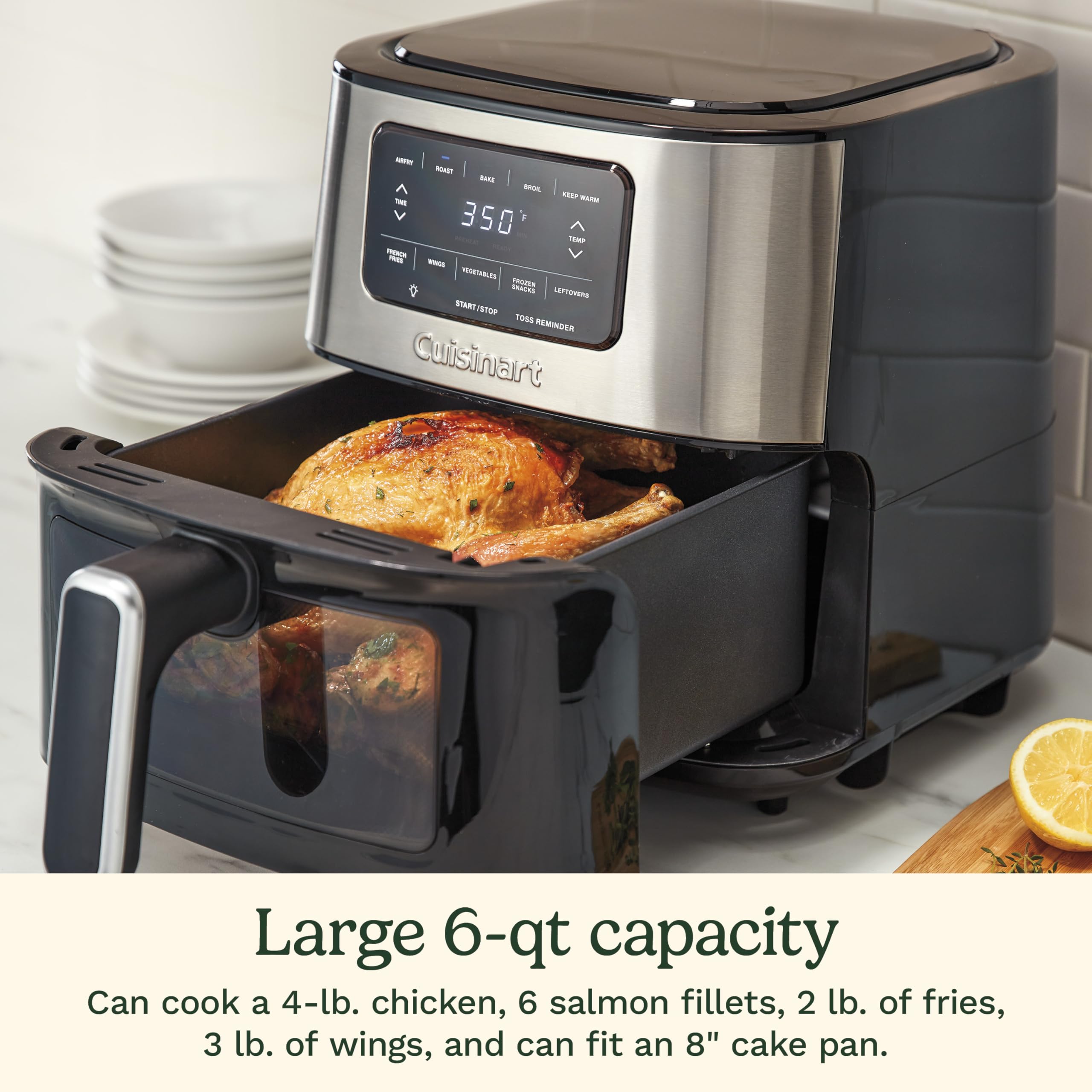 cuisinart-air-200nas-6-quart-basket-air-fryer-stainless-steel-black image 3