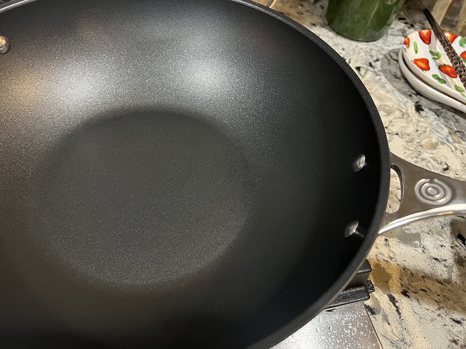 Great pan, but handle gets hot
