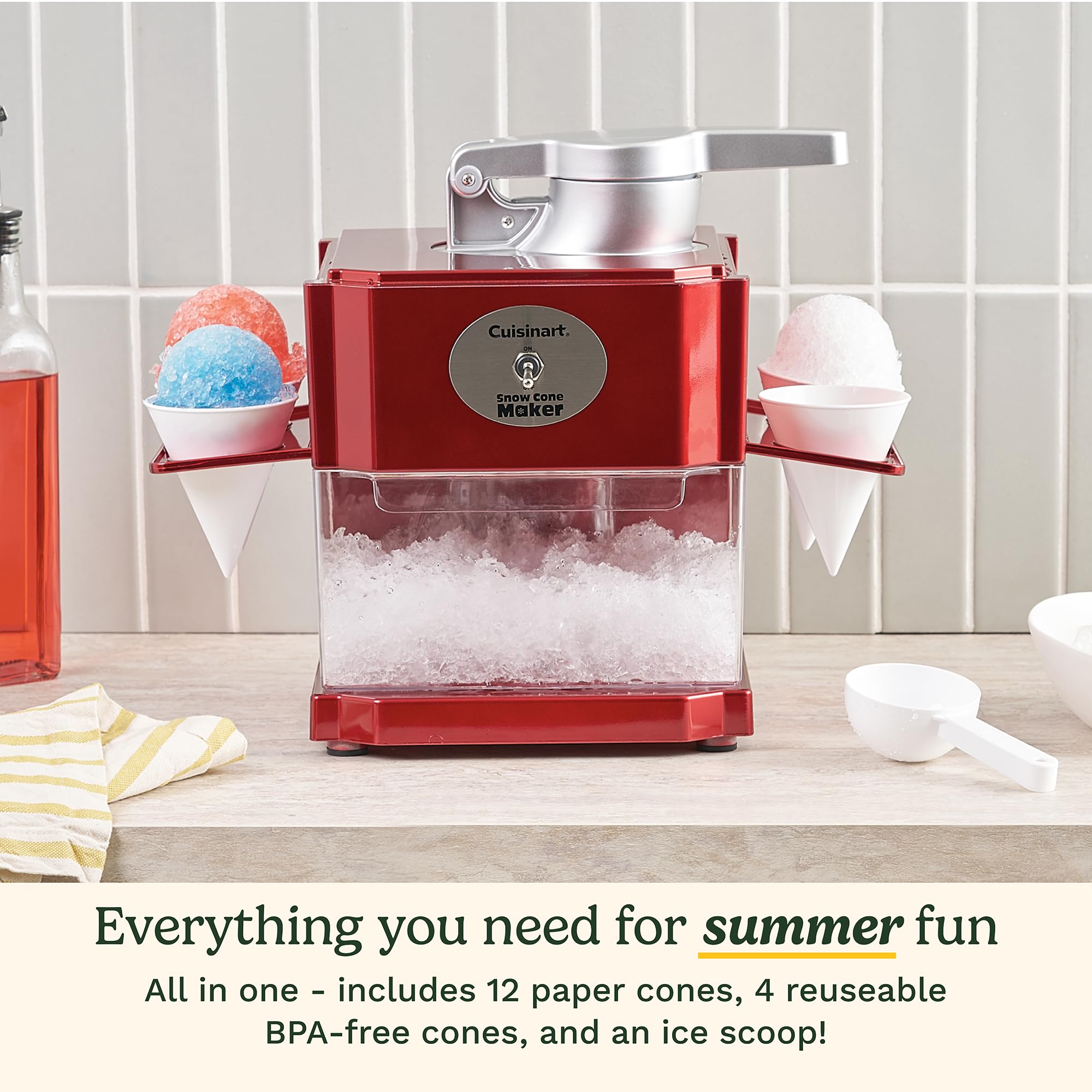cuisinart-snow-cone-machine-scm-10p1-home-shaved-ice-maker-red image 5