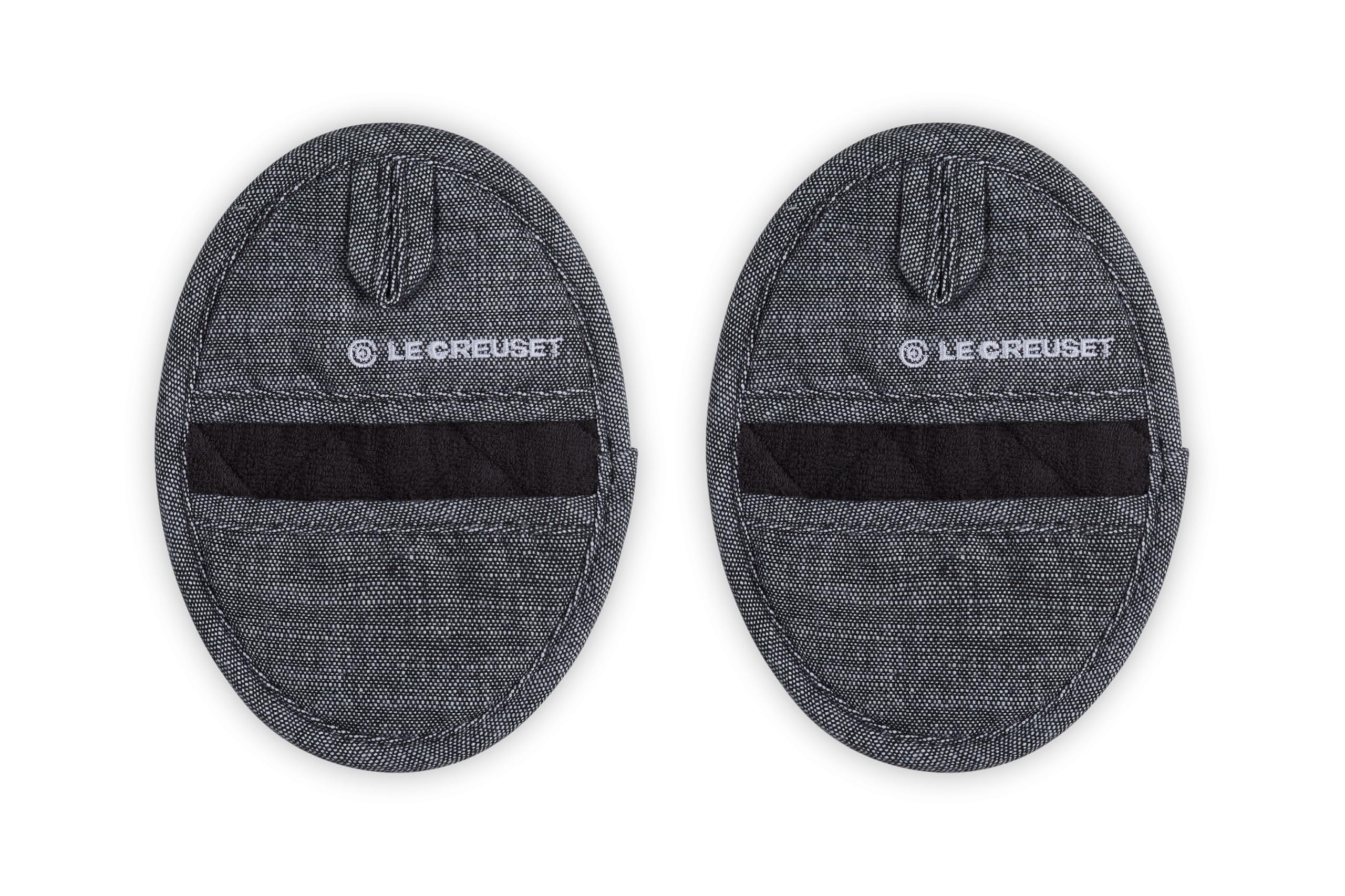 le-creuset-set-of-2-silicone-pot-grips-noir image 1