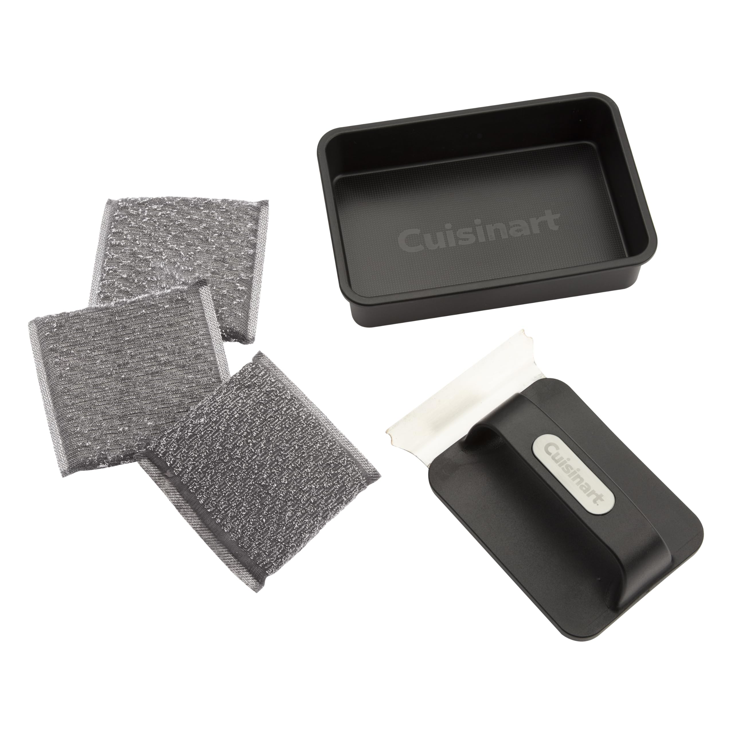 cuisinart-5-piece-grill-griddle-scrubber-set-bristle-free-stainless-steel image 1