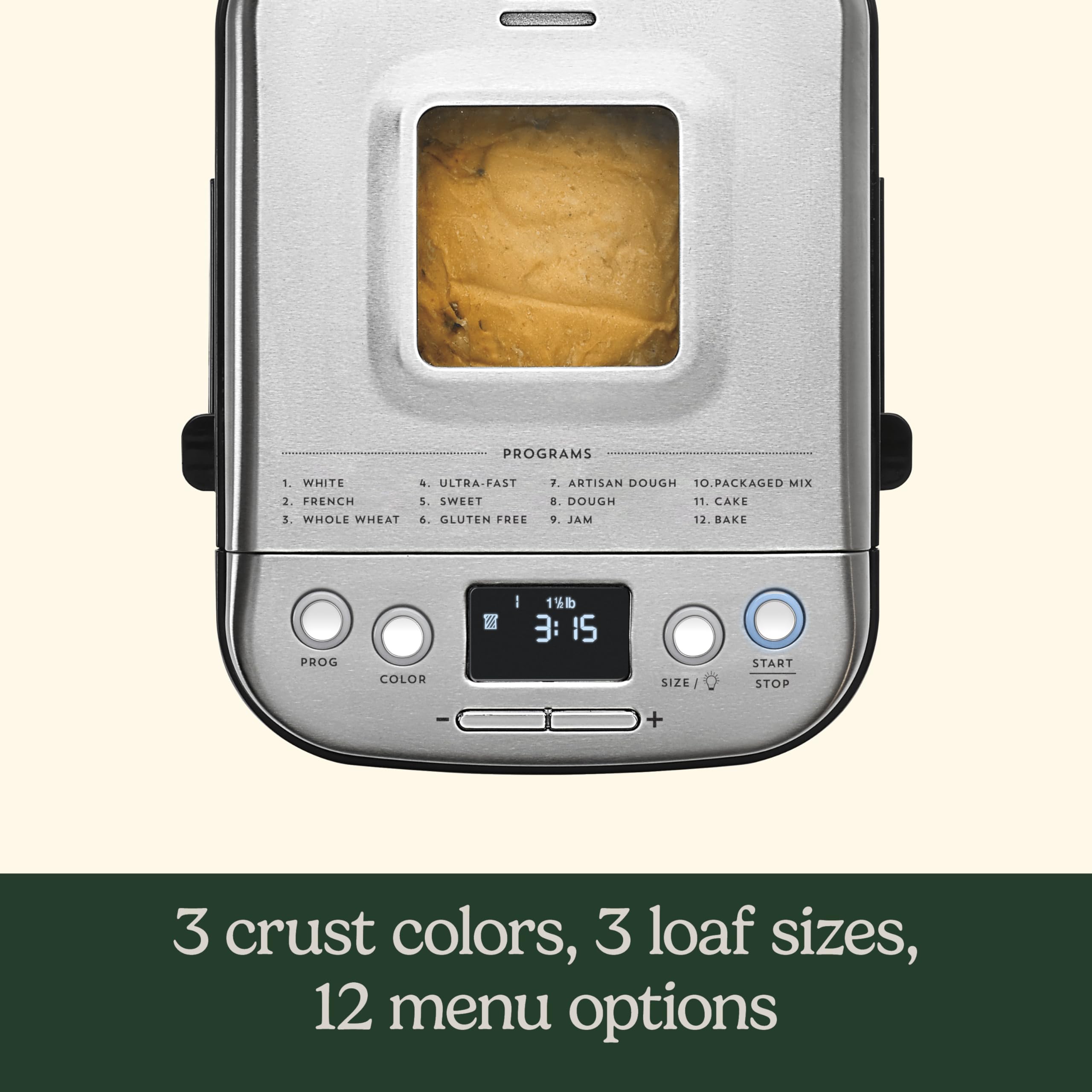 cuisinart-cbk-110-stainless-steel-automatic-bread-maker-machine-with-12-menu-opt image 2