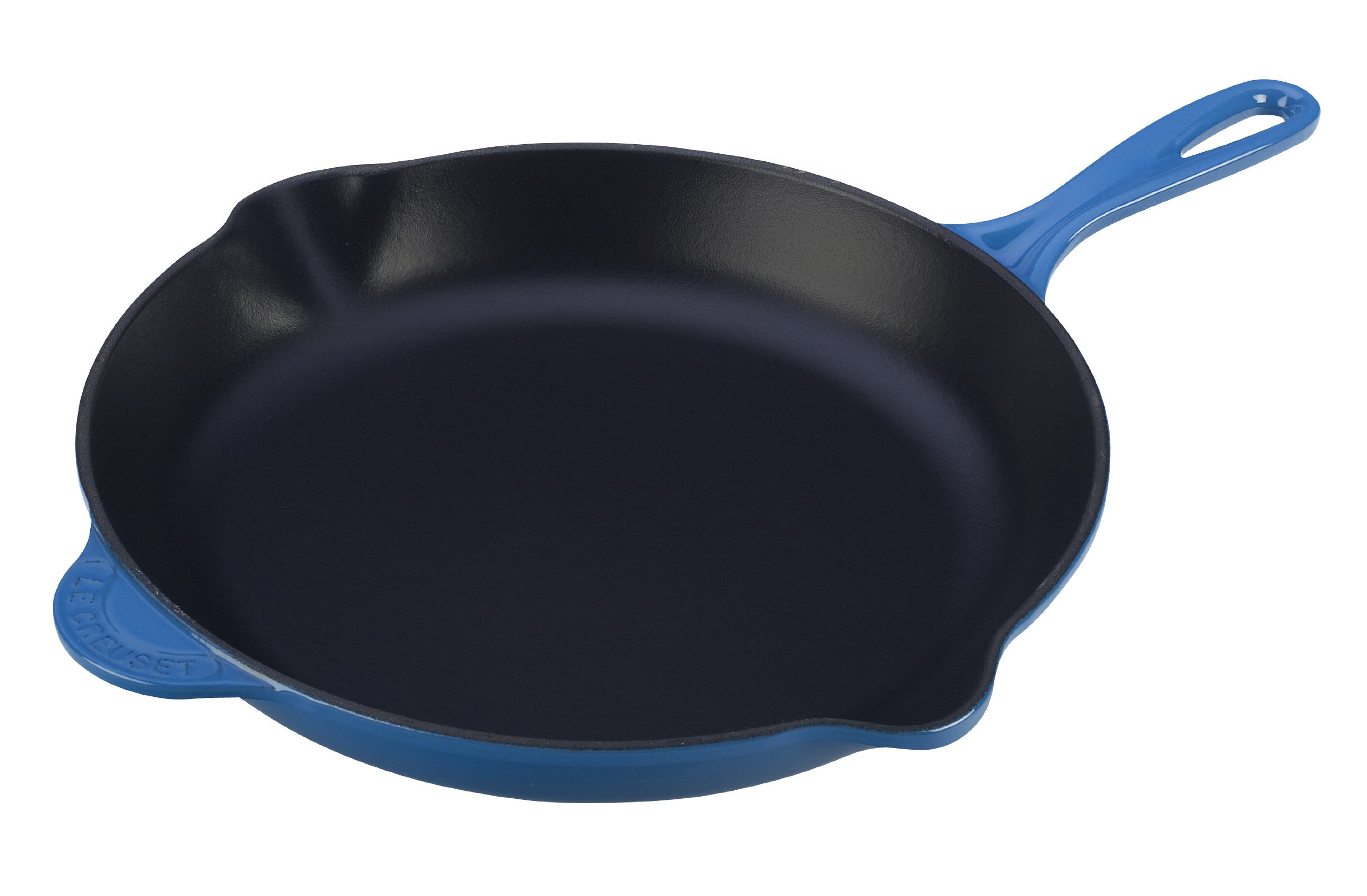 le-creuset-enameled-cast-iron-11-3-4-inch-skillet-with-iron-handle-cassis image 3