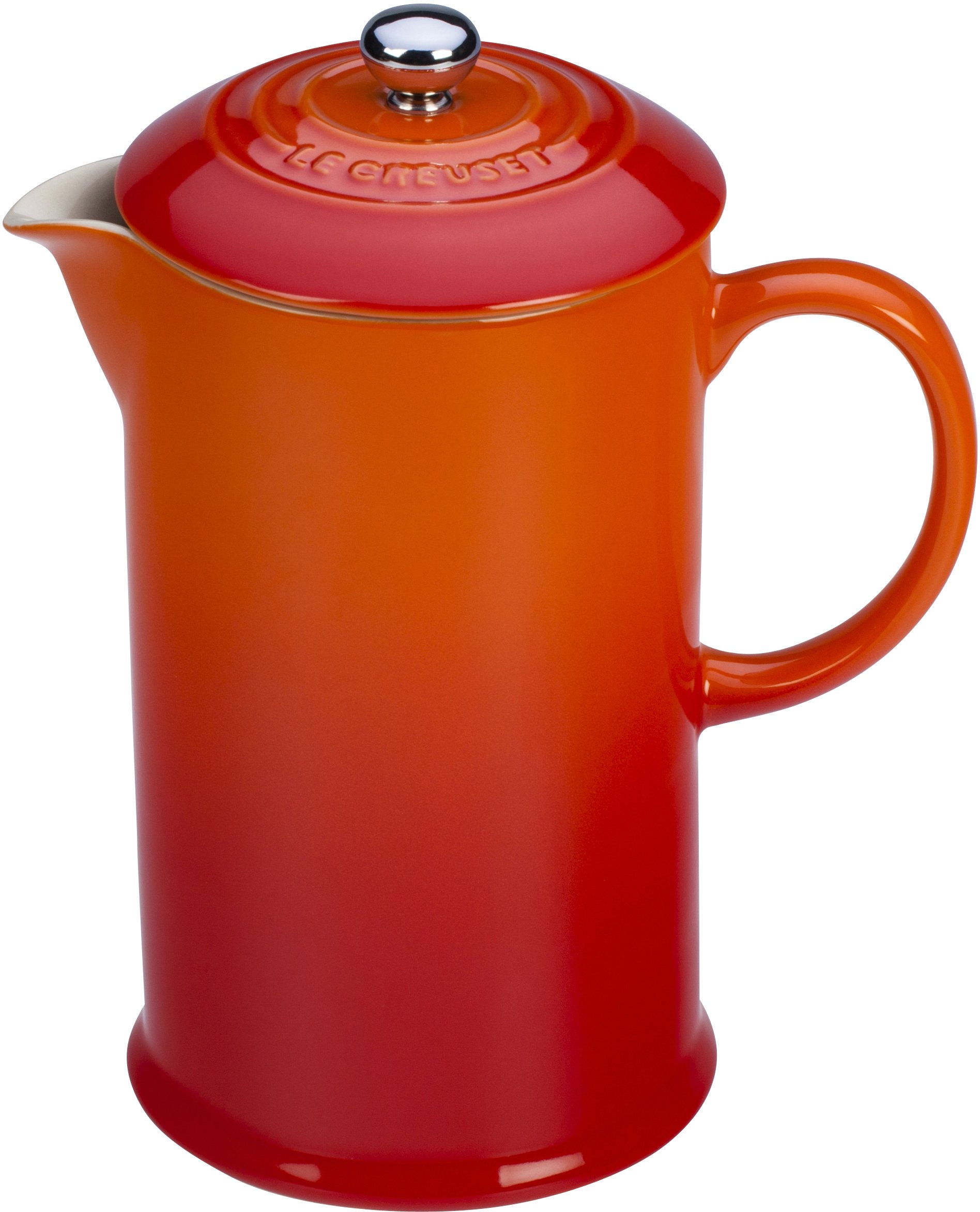 le-creuset-stoneware-french-press-34-oz-cerise-red-premium-heat-retention image 3