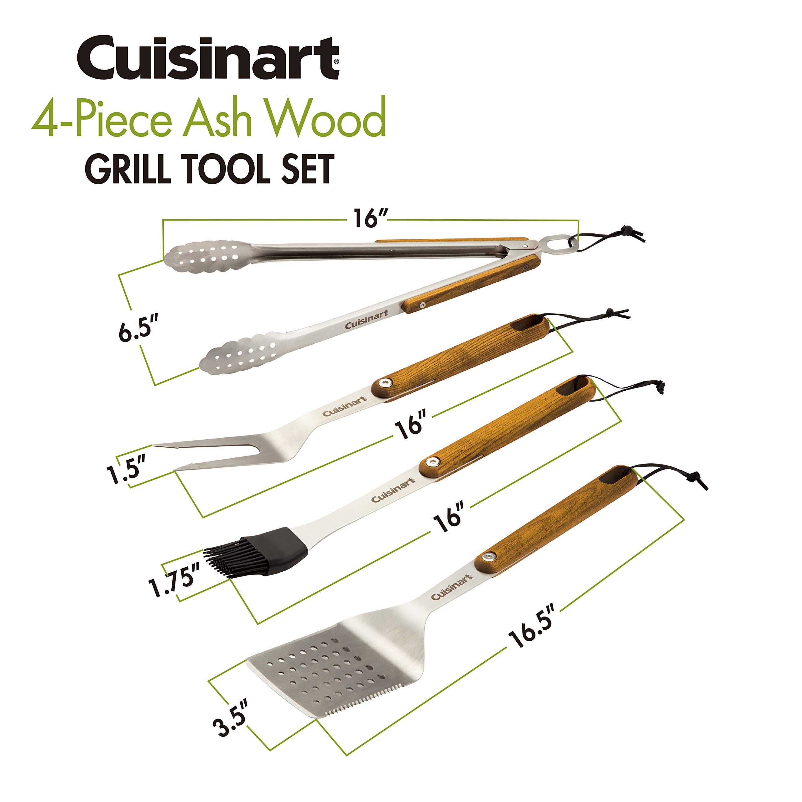 cuisinart-cgs-1100-4-piece-ash-wood-handle-grill-tool-set-with-spatula-locking-t image 2