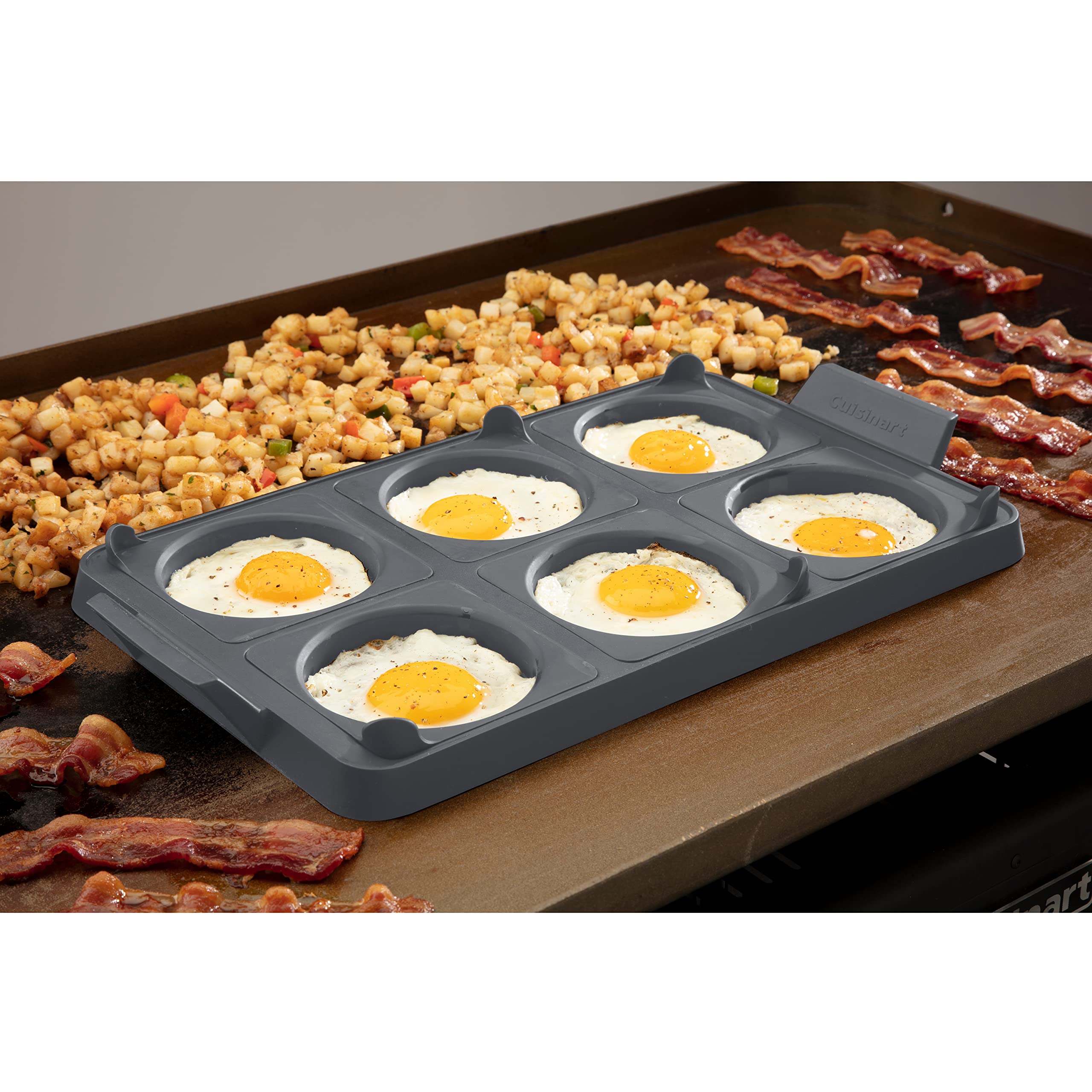 cuisinart-cgr-600-7-piece-griddle-egg-ring-tray-silicone-removable-rings image 4