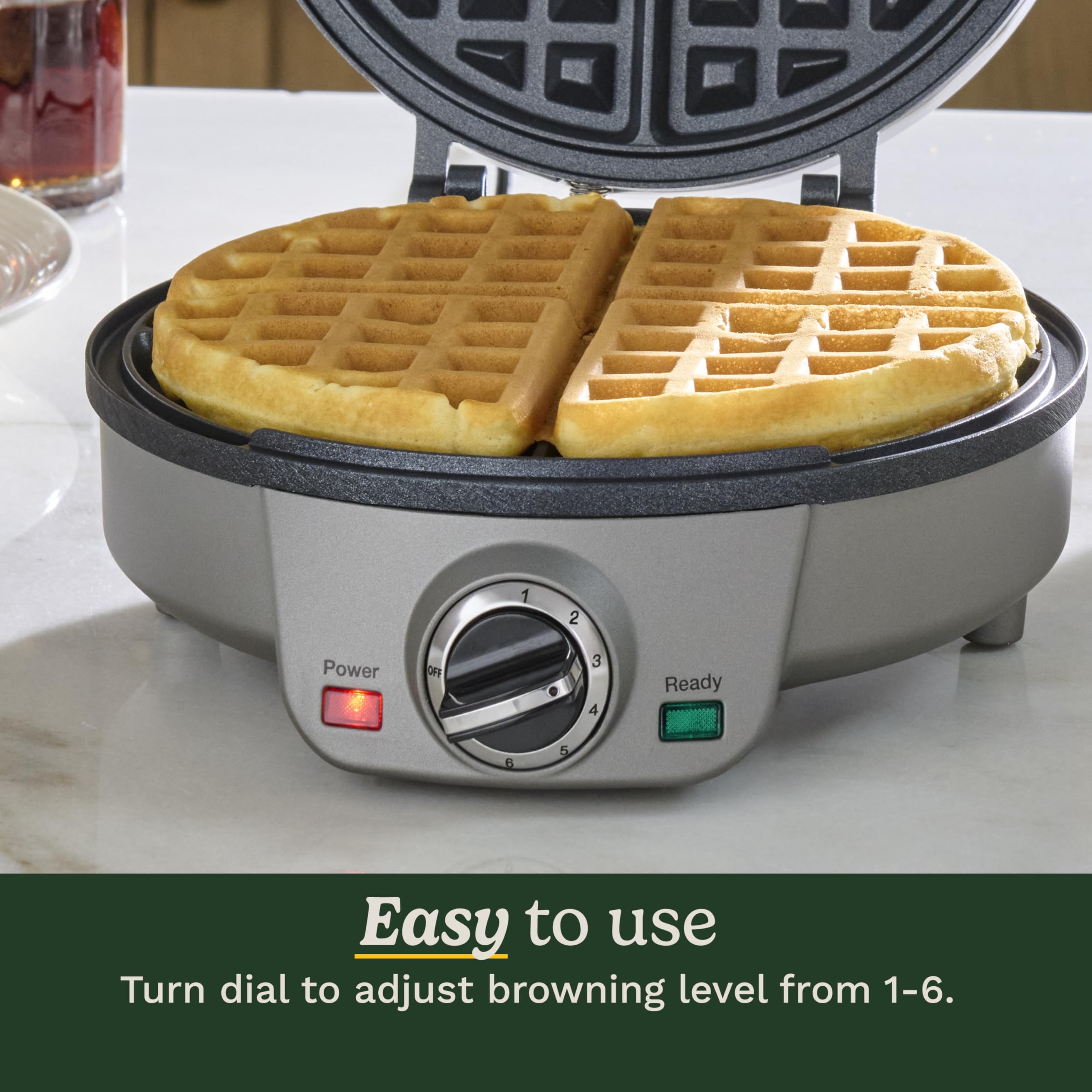 cuisinart-round-belgian-waffle-maker-waf-200p1-6-setting-browning-control-nonsti image 4
