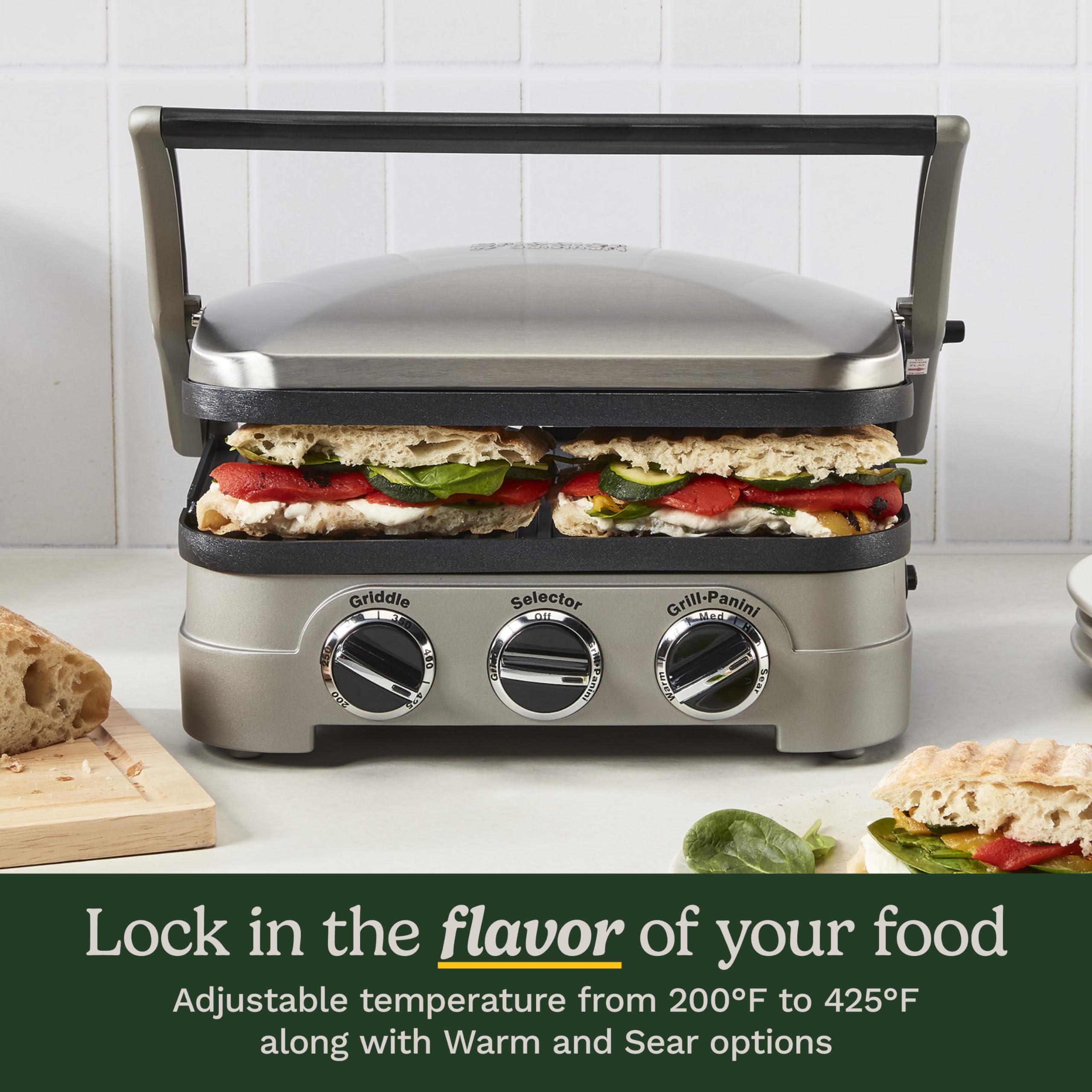 cuisinart-gr-4nnas-griddler-5-in-1-indoor-grill-panini-press-stainless-steel image 5