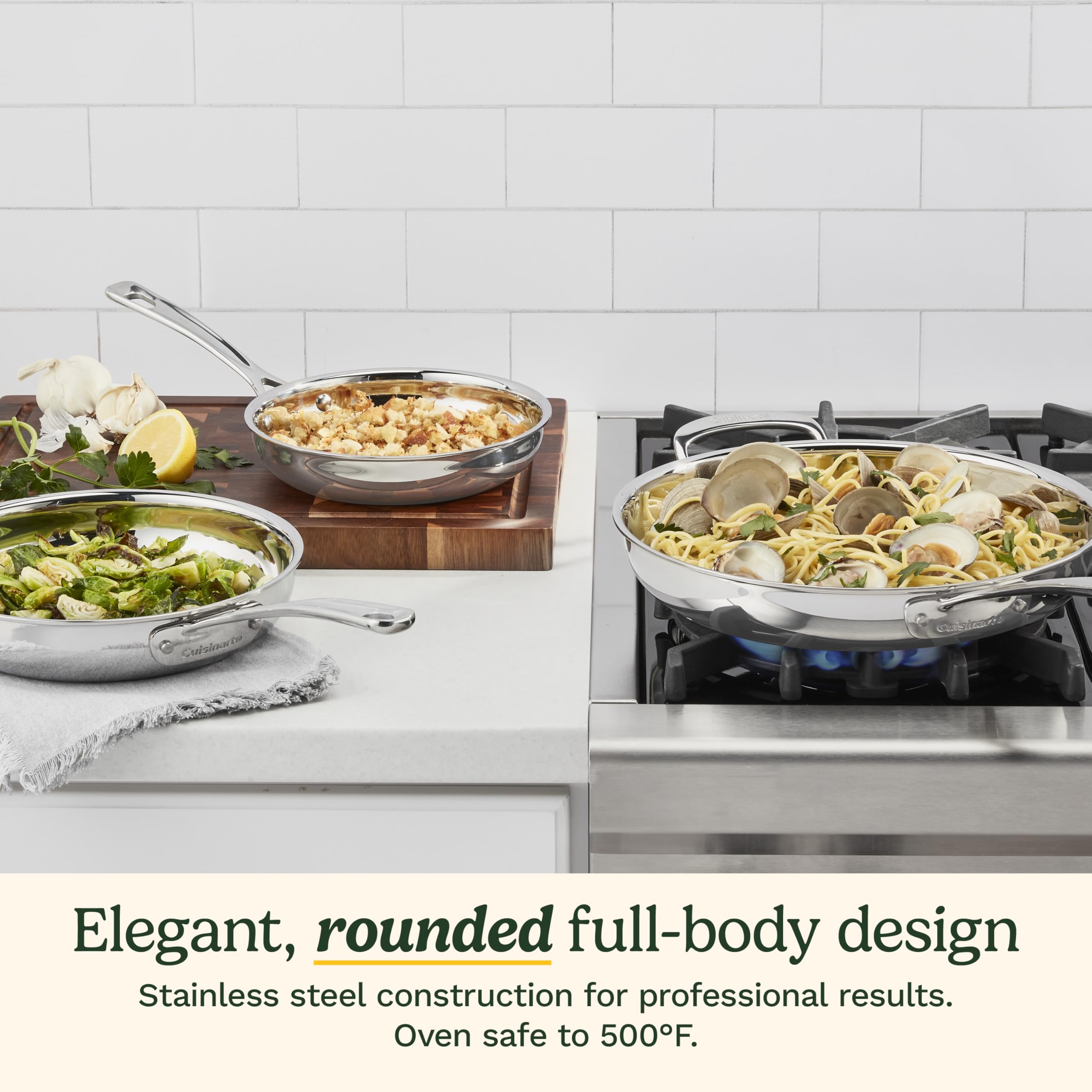 cuisinart-3-piece-pureclad-triple-ply-stainless-steel-skillet-set-pcst22-81012 image 3