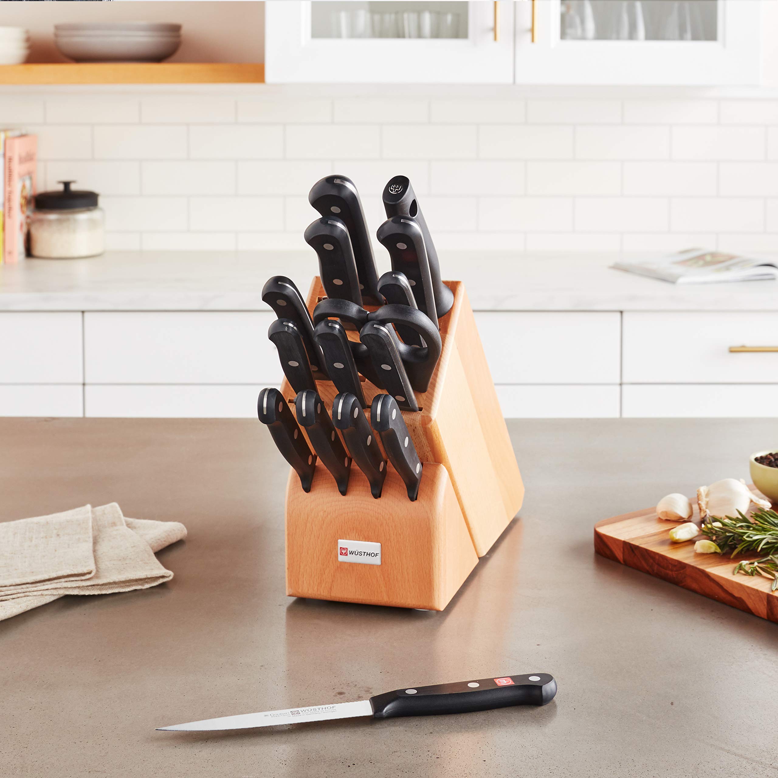 w-sthof-gourmet-knife-block-set-17-piece-with-beechwood-block-stainless-knives image 5
