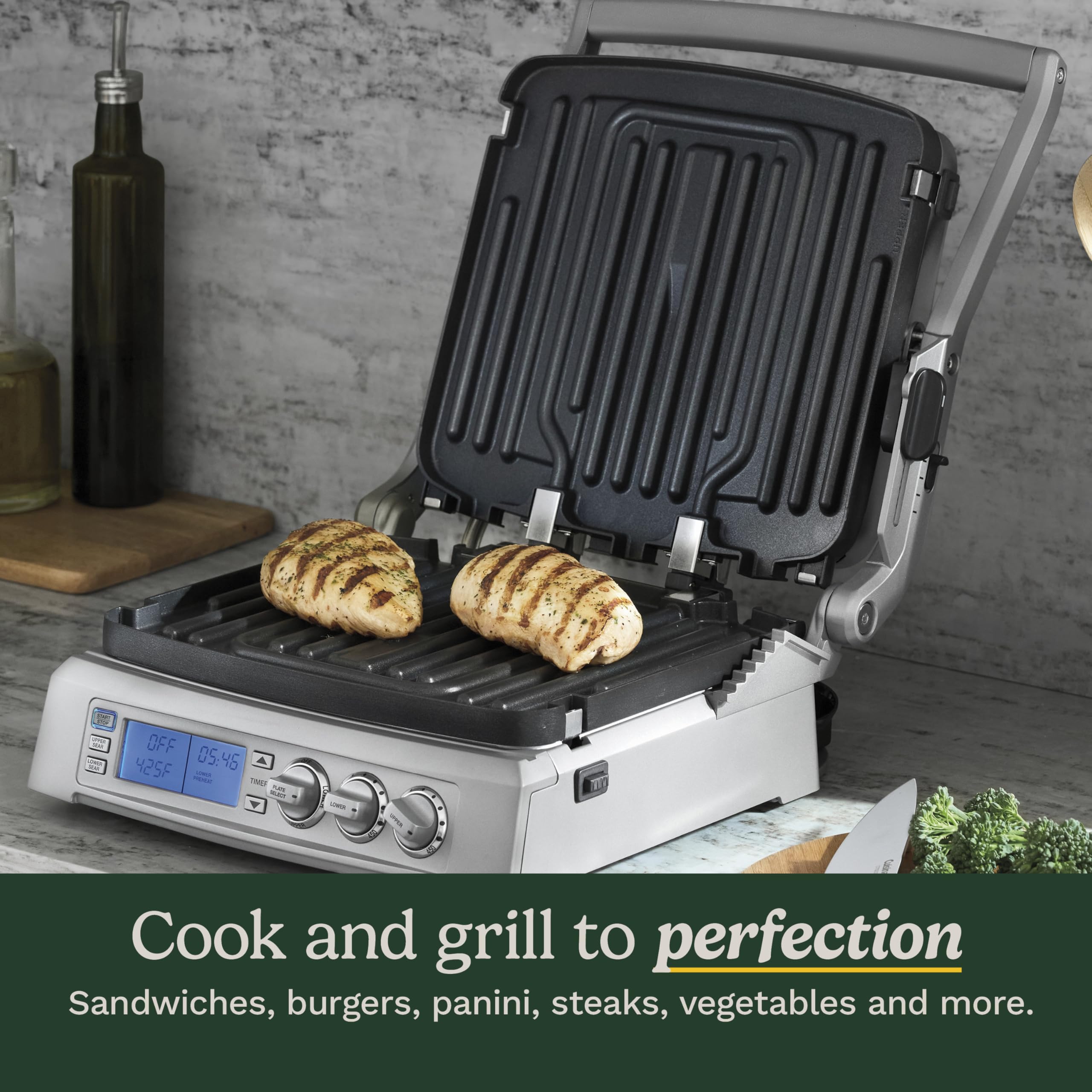 cuisinart-gr-300wsp1-6-in-1-elite-griddler-electric-grill-griddle-with-500-f-sea image 2