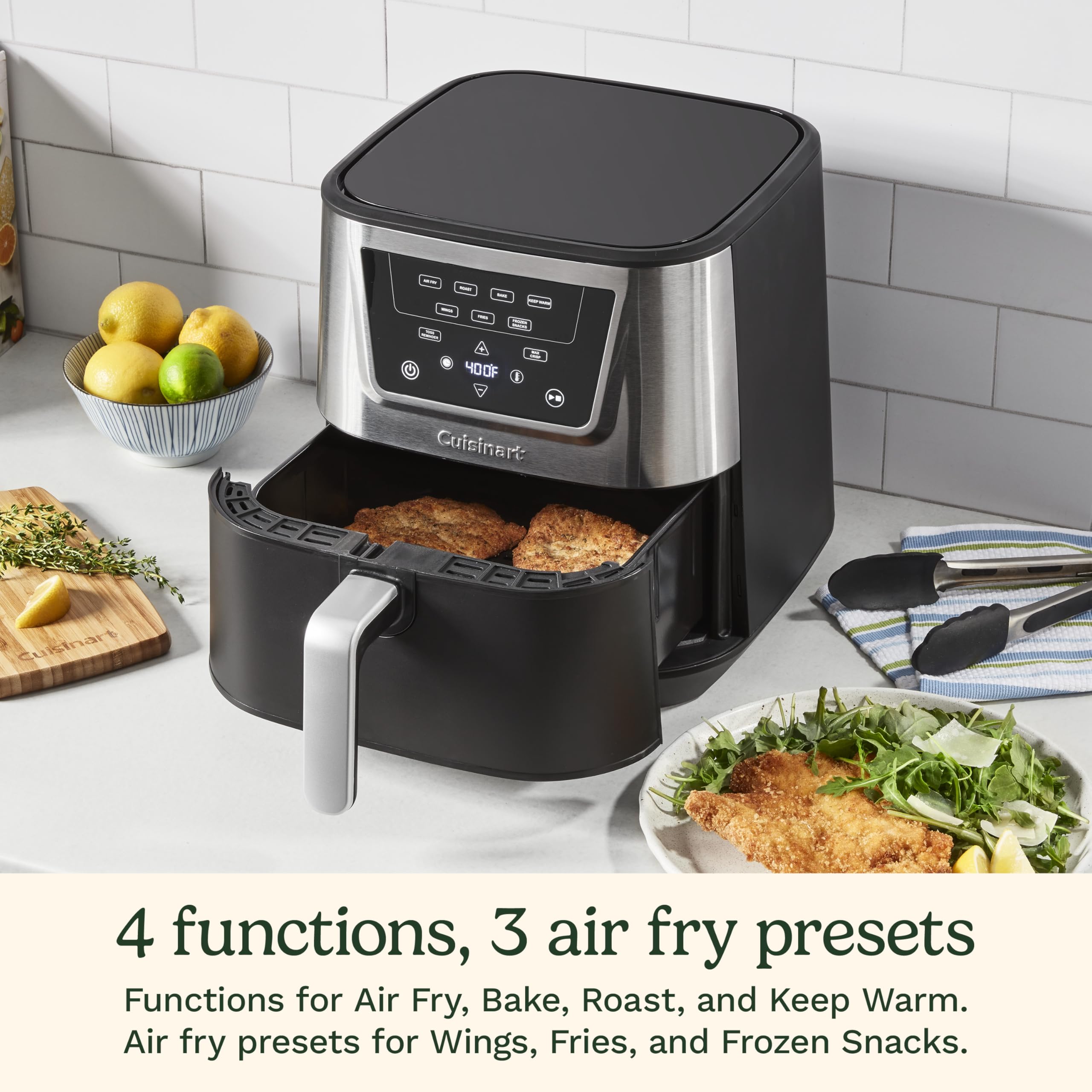 cuisinart-air-fryer-large-6-quart-basket-with-4-cooking-functions-3-presets-pfas image 3