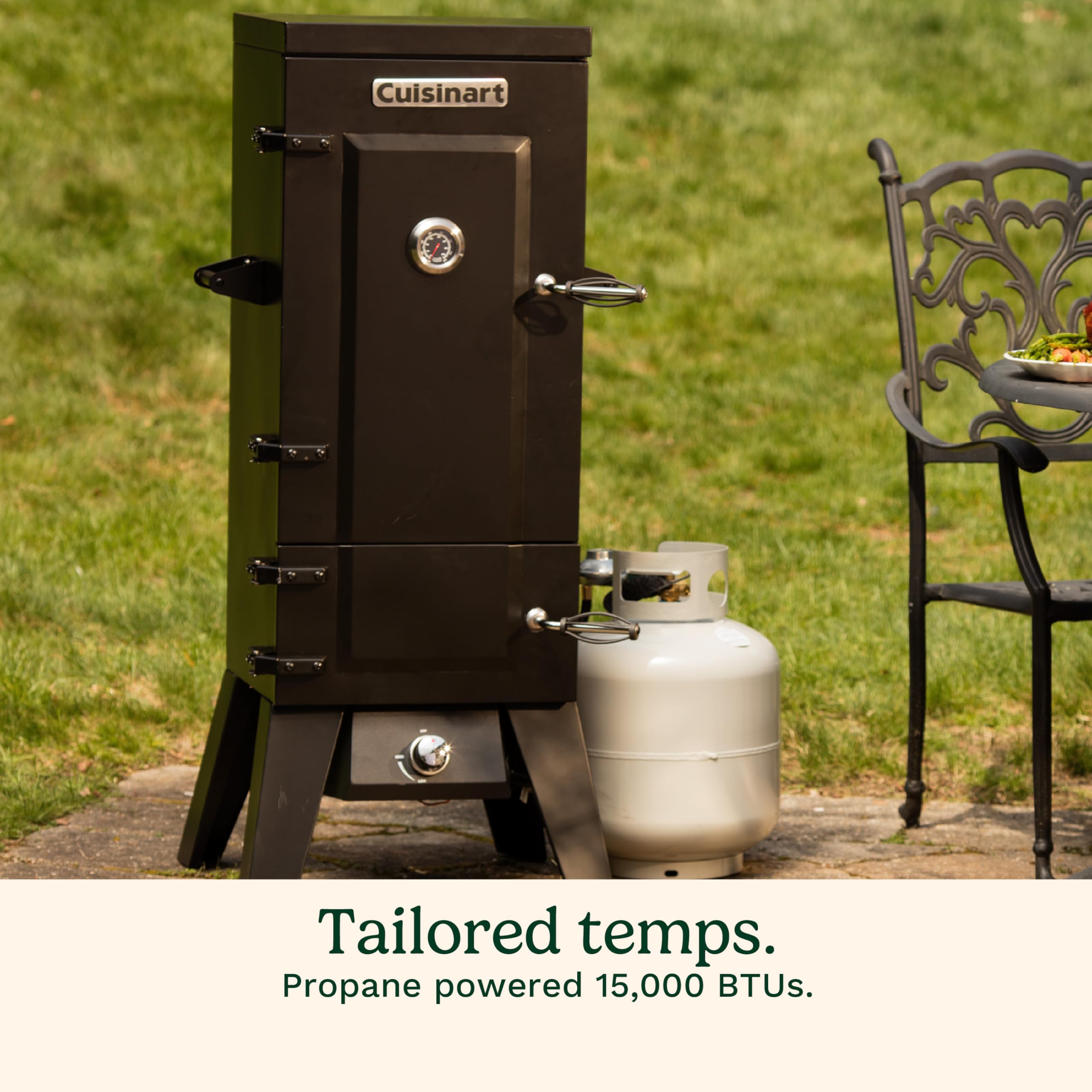 cuisinart-36-inch-vertical-propane-smoker-with-4-removable-chrome-steel-racks image 4