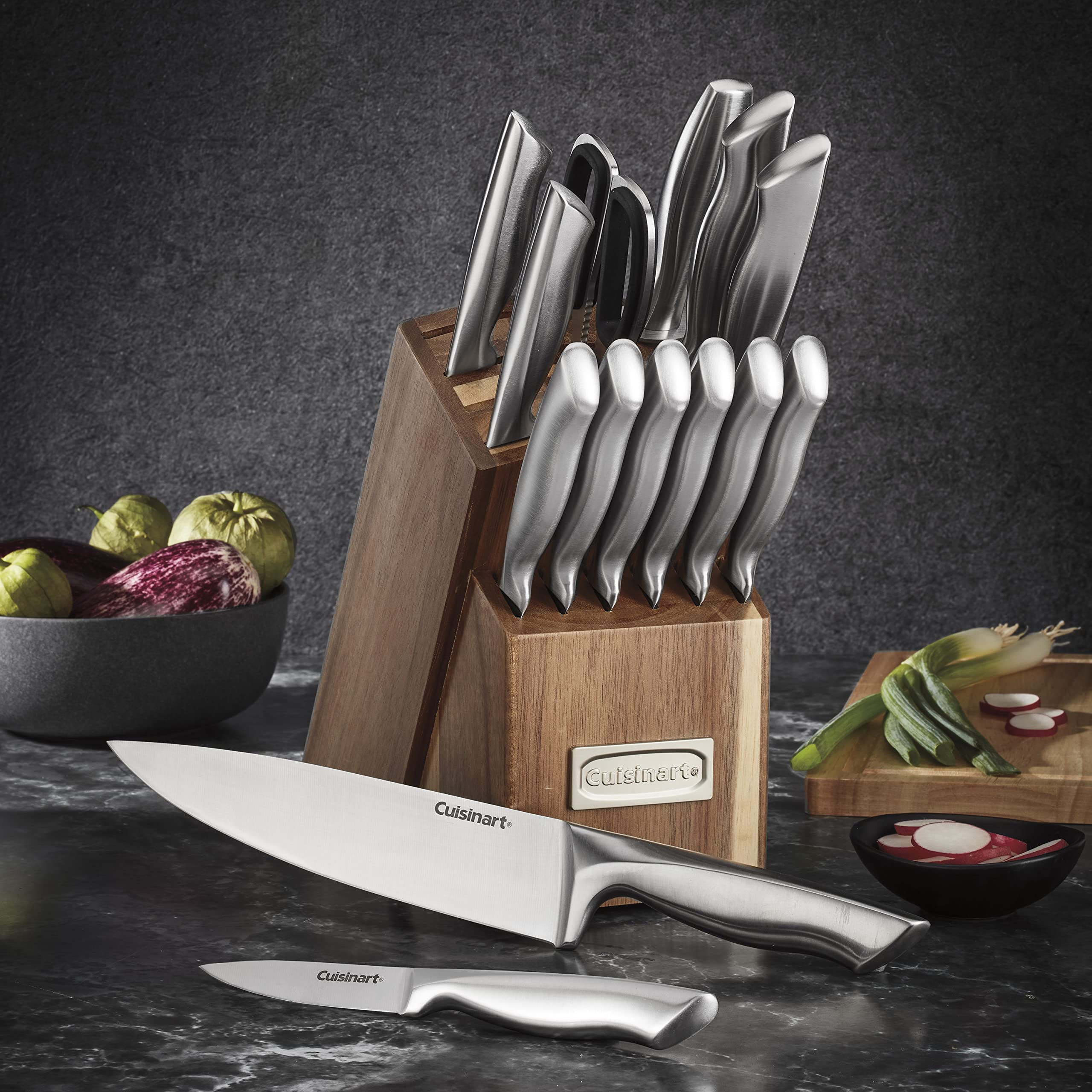 cuisinart-15pc-german-stainless-steel-hollow-handle-cutlery-block-set-with-acaci image 2
