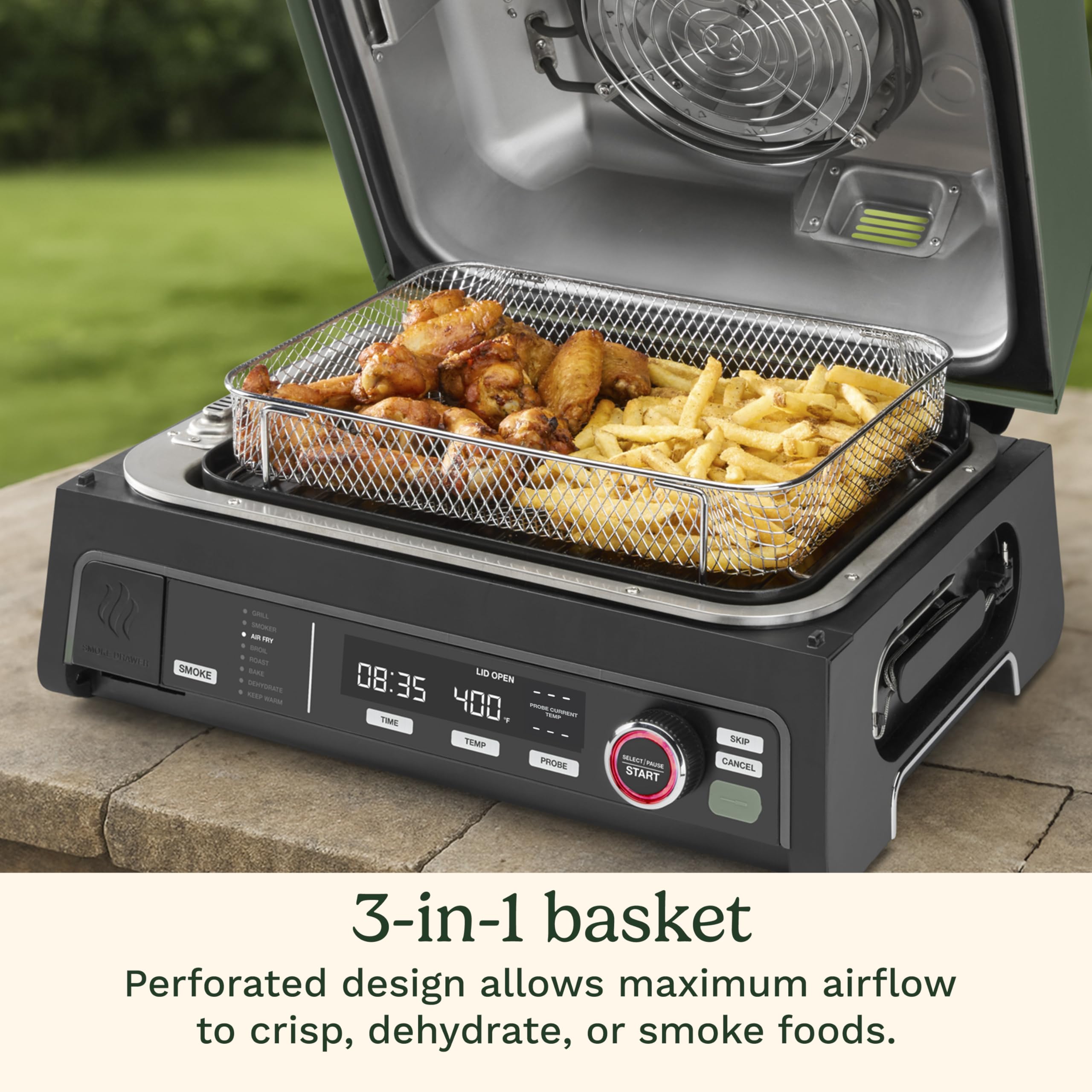 cuisinart-flavorboost-8-in-1-outdoor-electric-bbq-grill-portable-smoker-with-air image 8
