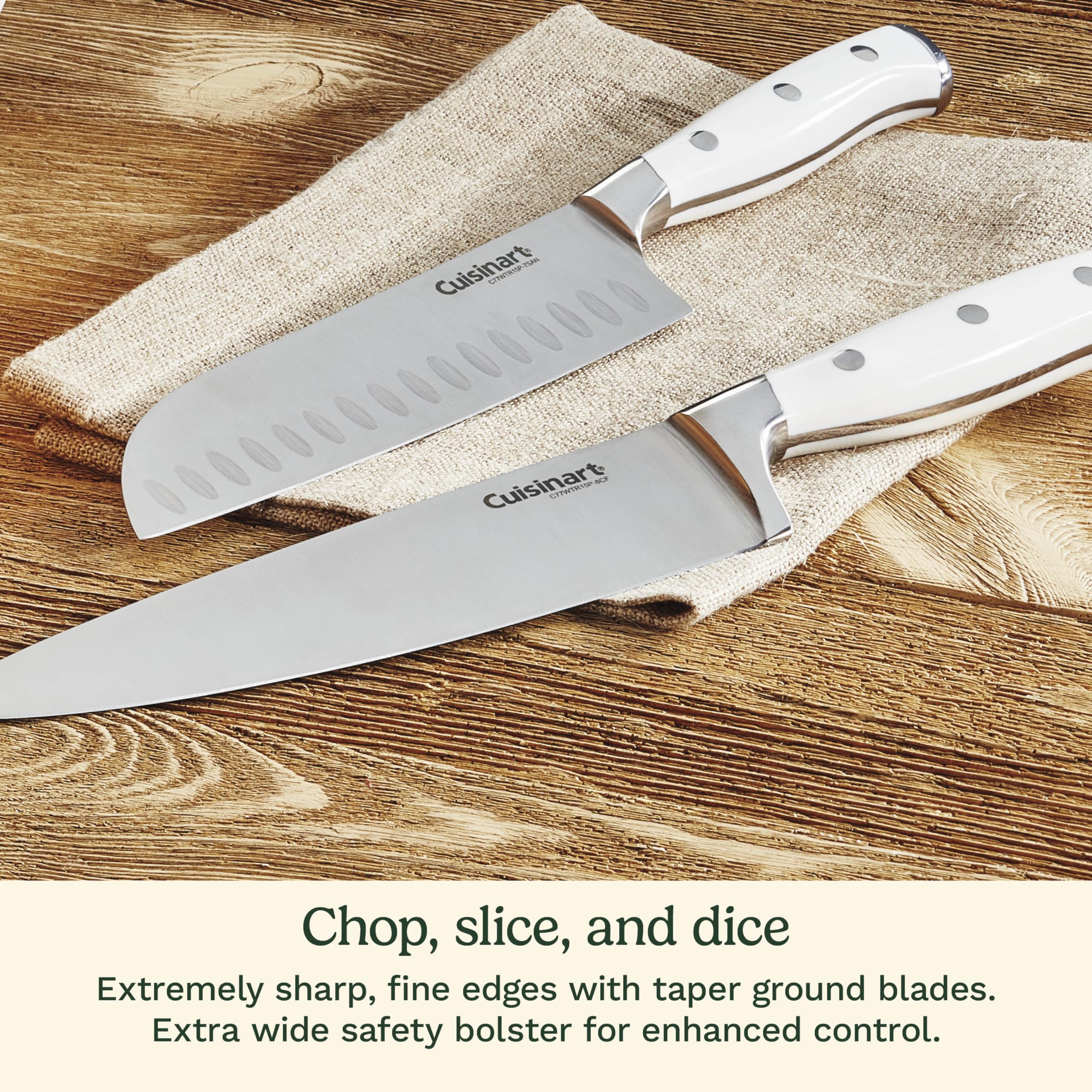 cuisinart-classic-forged-triple-rivet-15-piece-knife-set-with-block-high-carbon- image 4