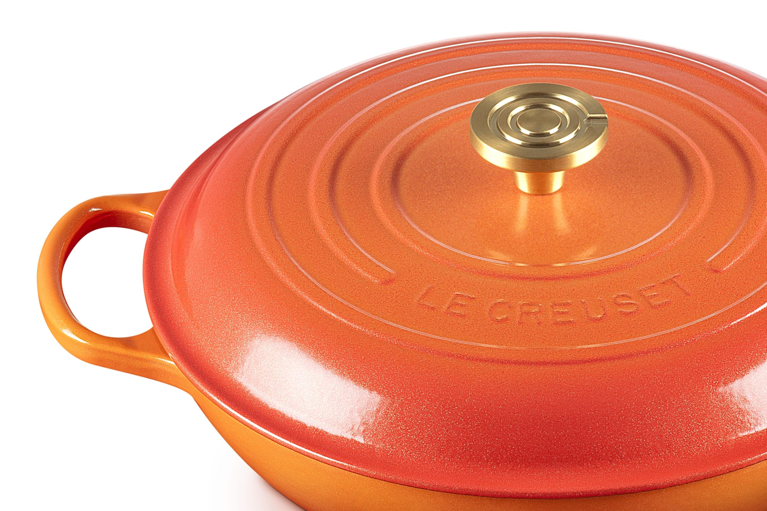 le-creuset-enameled-cast-iron-signature-braiser-3-5-qt-flamme-doree image 2