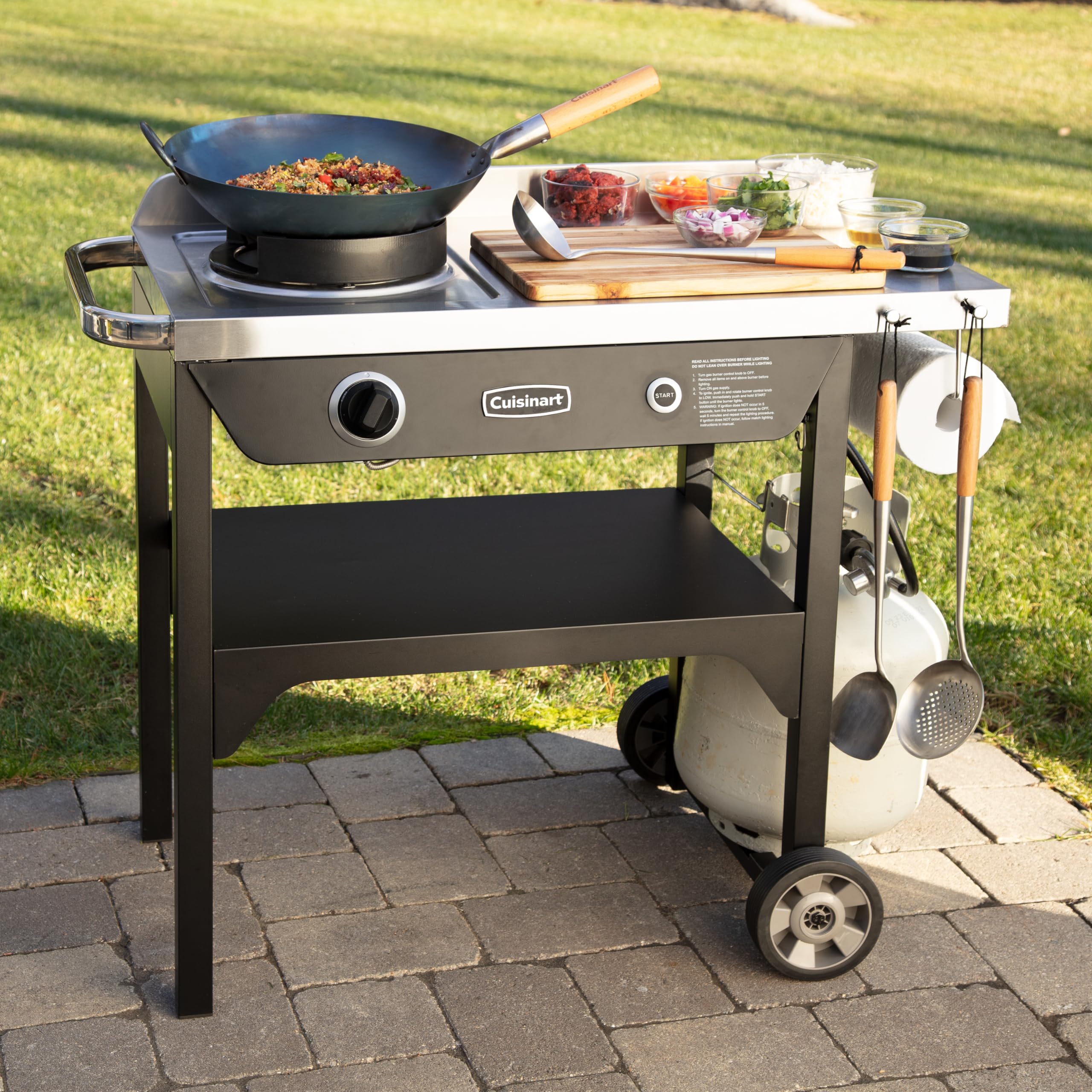 cuisinart-outdoor-wok-station-with-50-000-btu-burner-14-carbon-steel-wok-prep-ta image 8