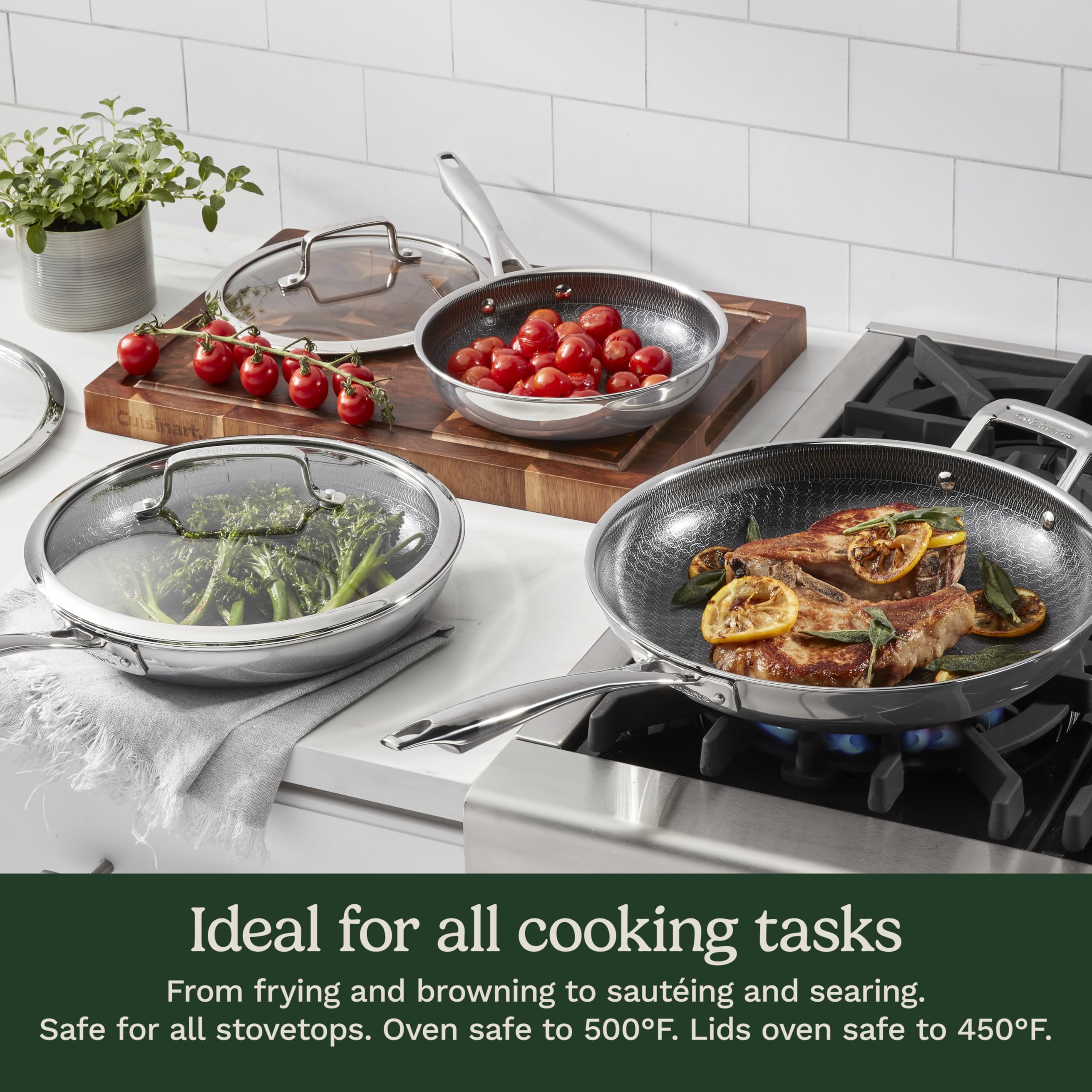 cuisinart-fusionelite-hybrid-tri-ply-stainless-steel-6-pc-skillet-set-with-lids- image 7