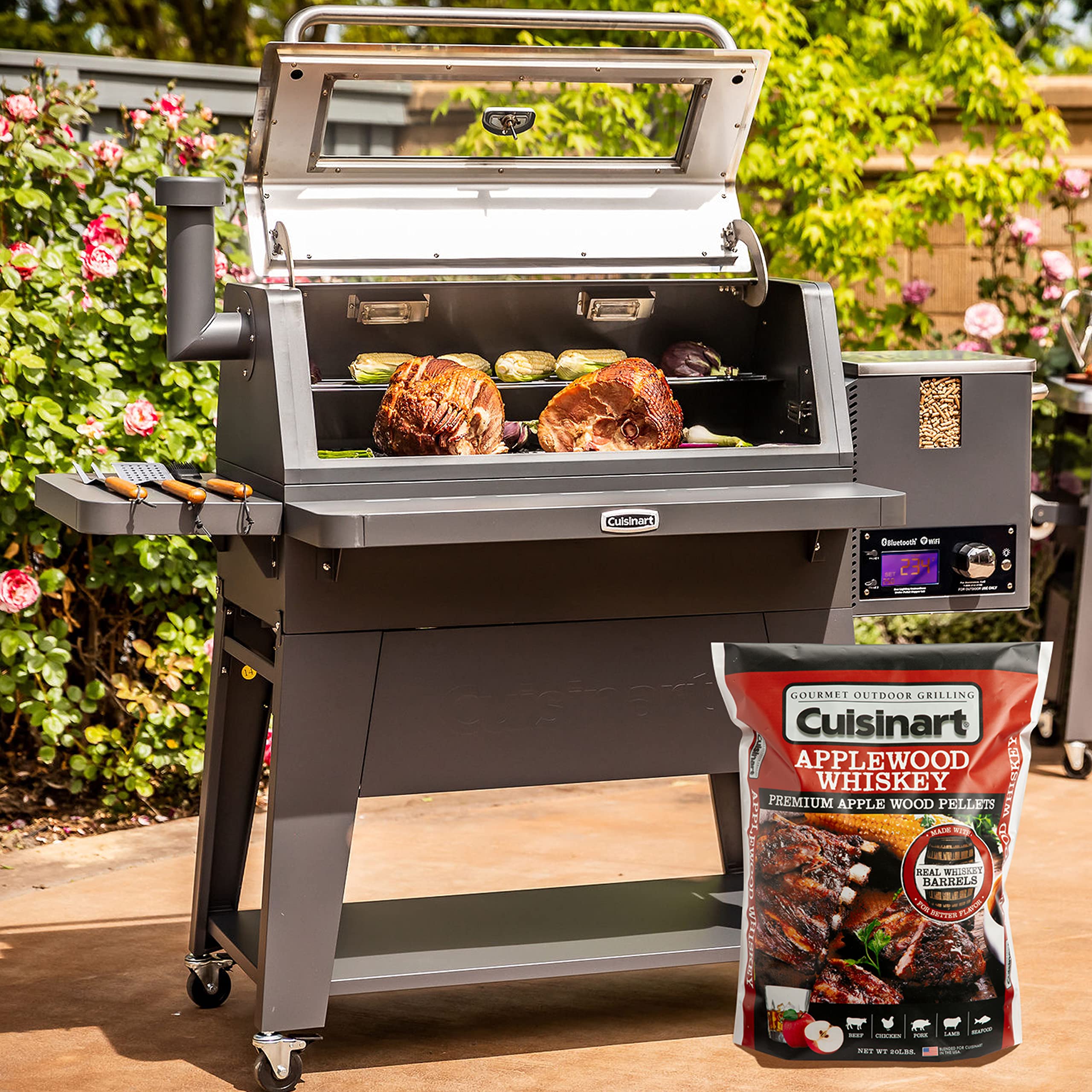 cuisinart-premium-applewood-whiskey-bbq-smoking-pellets-20-lb-bag-natural-wood image 2