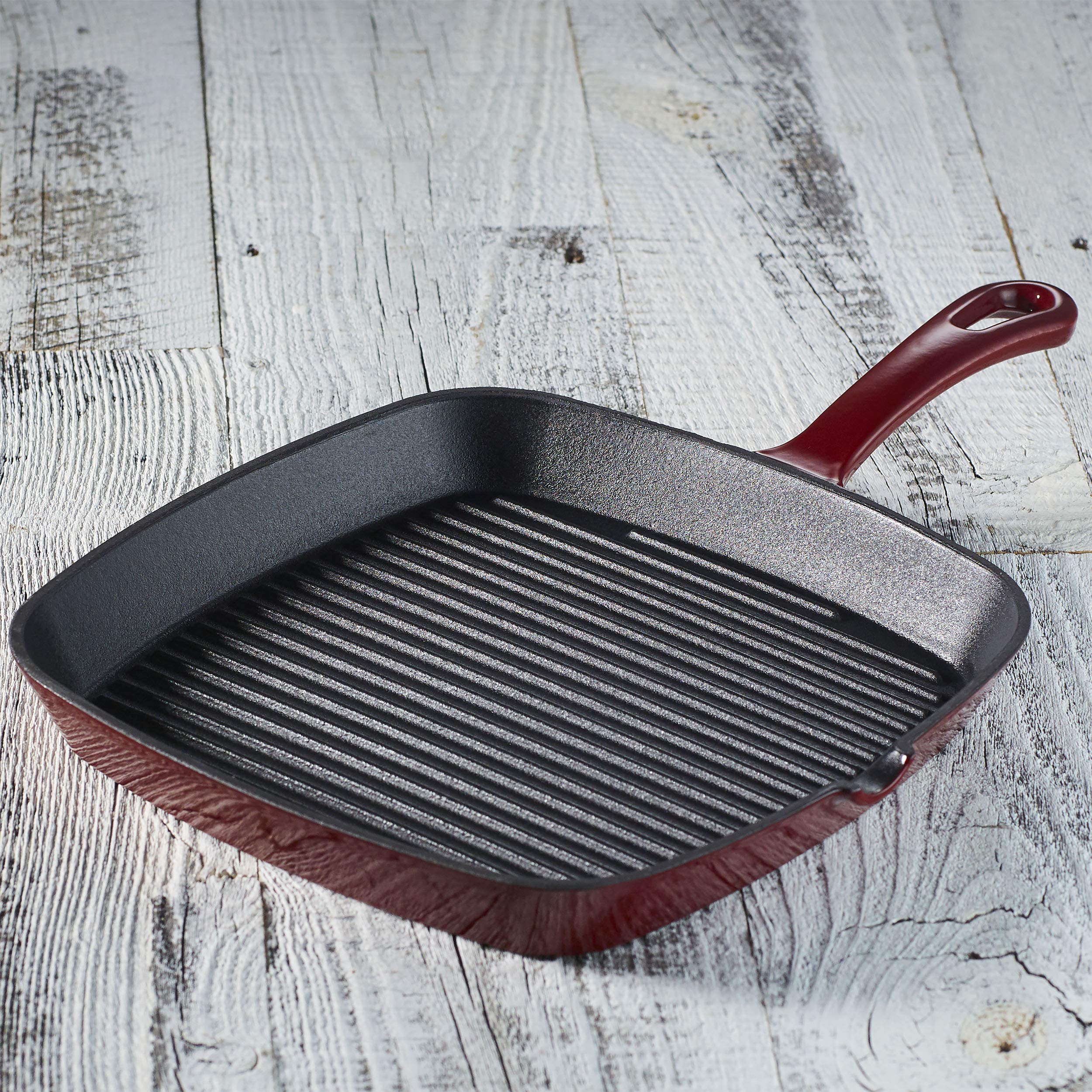 cuisinart-chef-s-classic-enameled-cast-iron-9-25-inch-square-grill-pan-cardinal- image 2